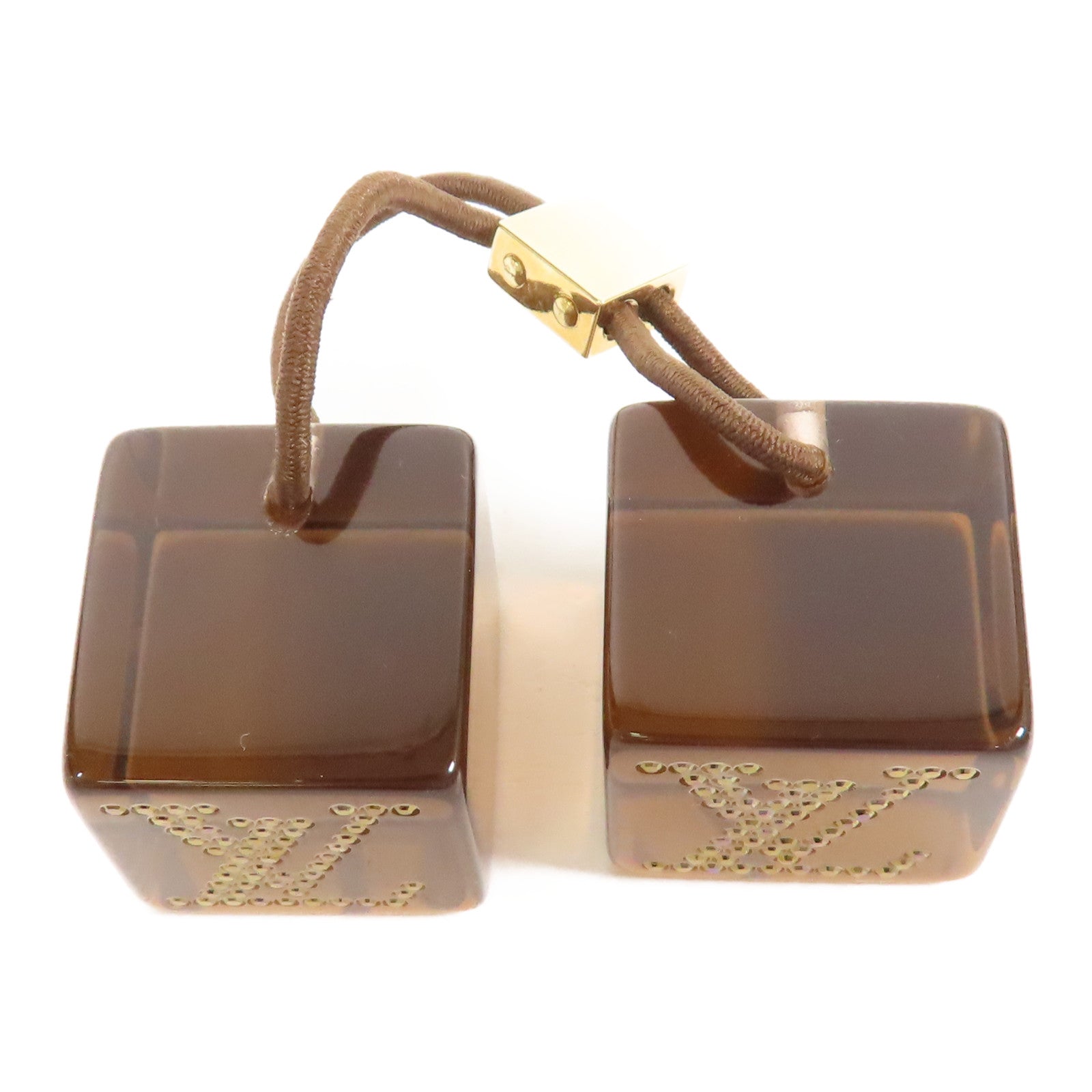 LOUIS VUITTON PVC Hair Cube金扣髮圈
