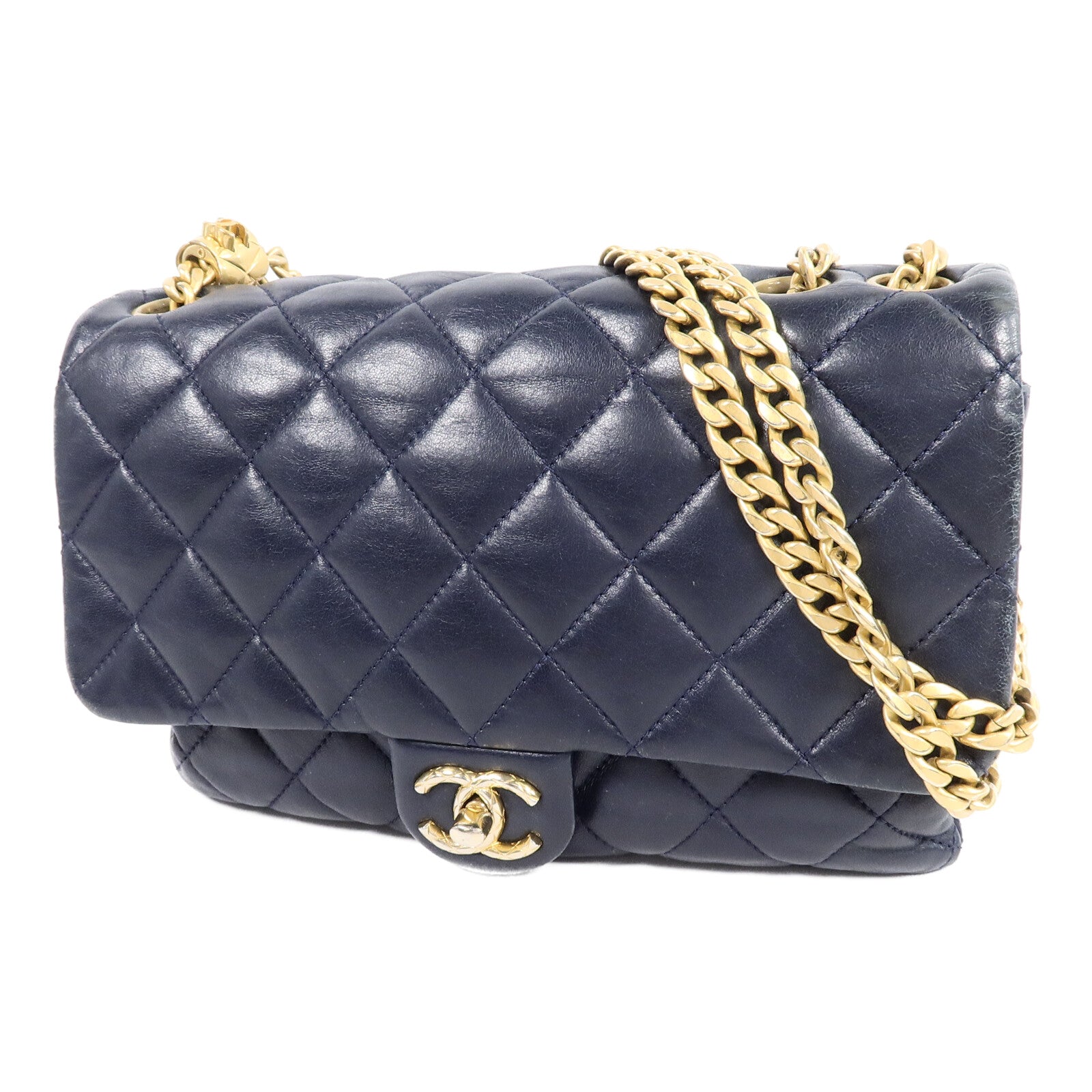 CHANEL 羊皮皮革Chain Shoulder Bag鏈帶肩背袋