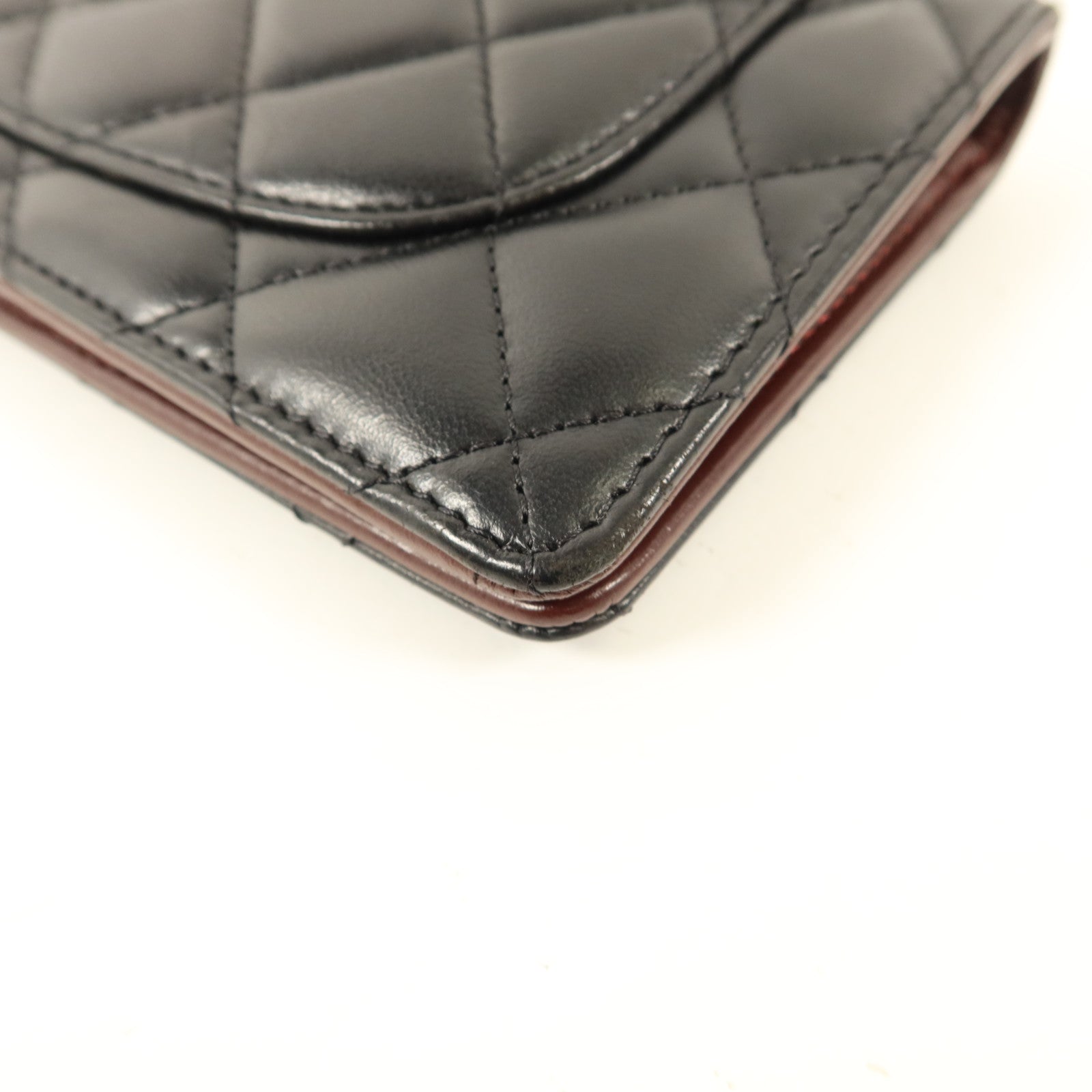 CHANEL 羊皮皮革Long Bifold Wallet銀扣長錢包