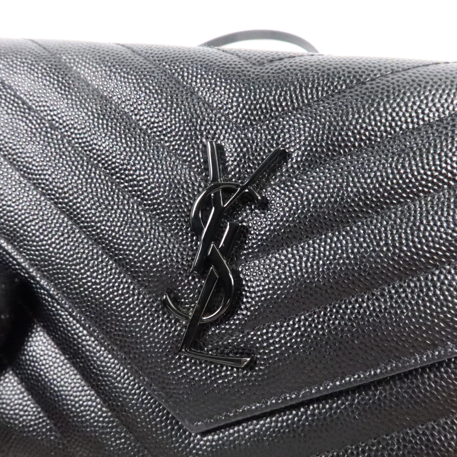 SAINT LAURENT 牛皮皮革Cassandre Envelope Chain Wallet鏈帶肩背袋