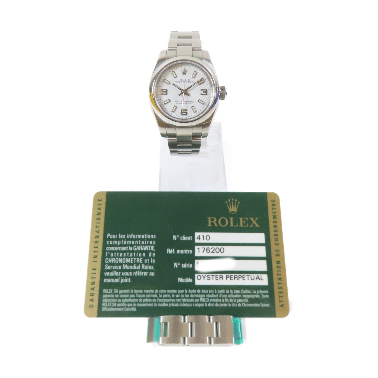 ROLEX Oyster Perpetual 26mm不鏽鋼手錶自動機芯白色