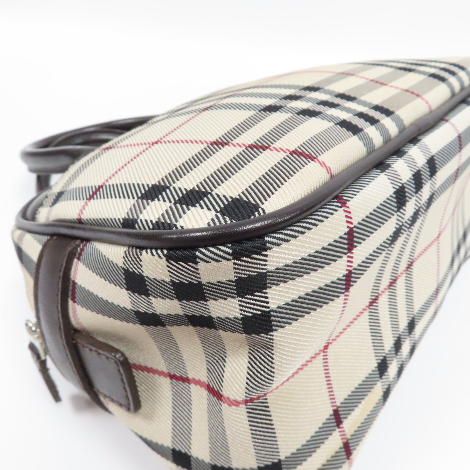 BURBERRY 帆布Hand Bag銀扣手挽袋米色/啡色