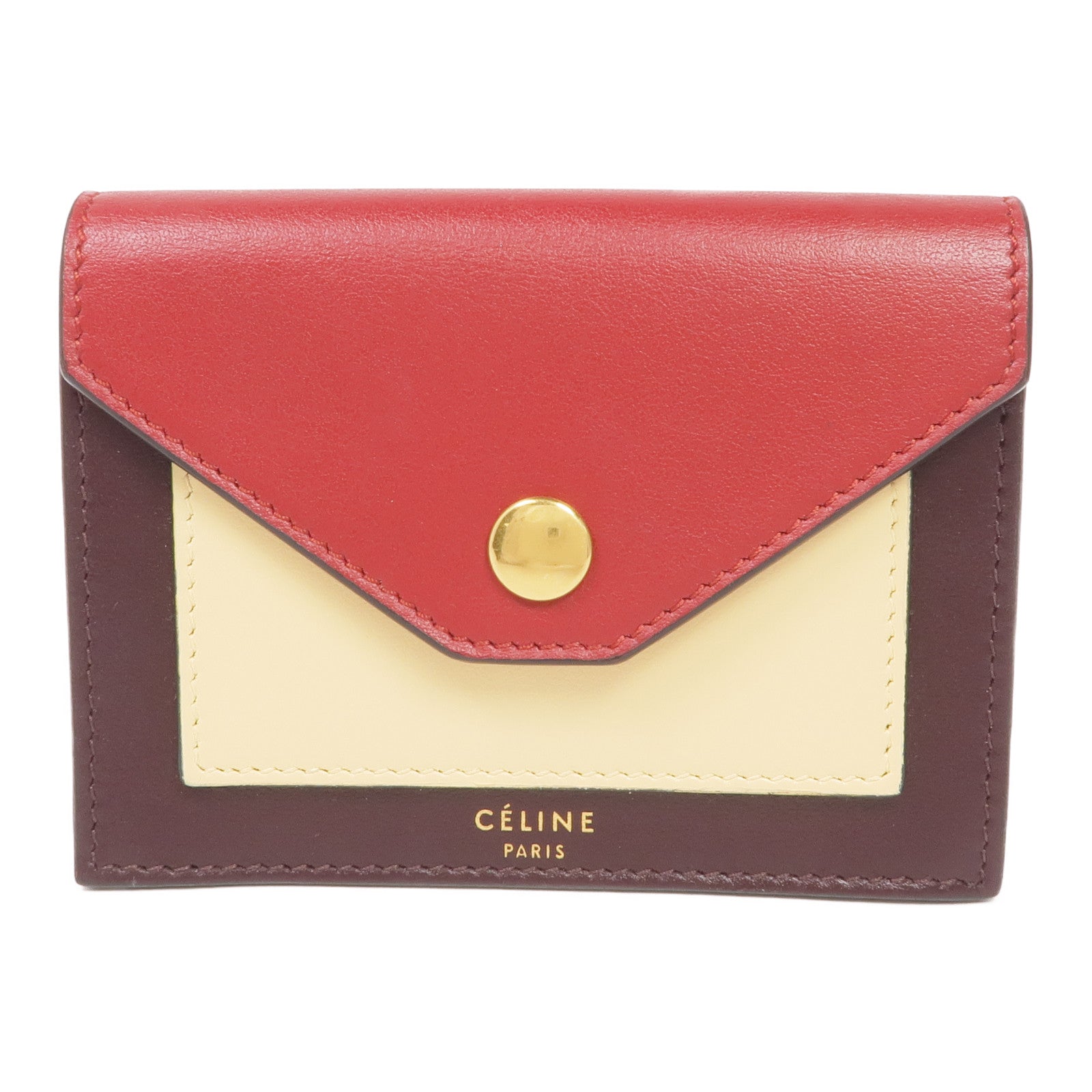 CELINE 牛皮皮革Card Case金扣卡片套