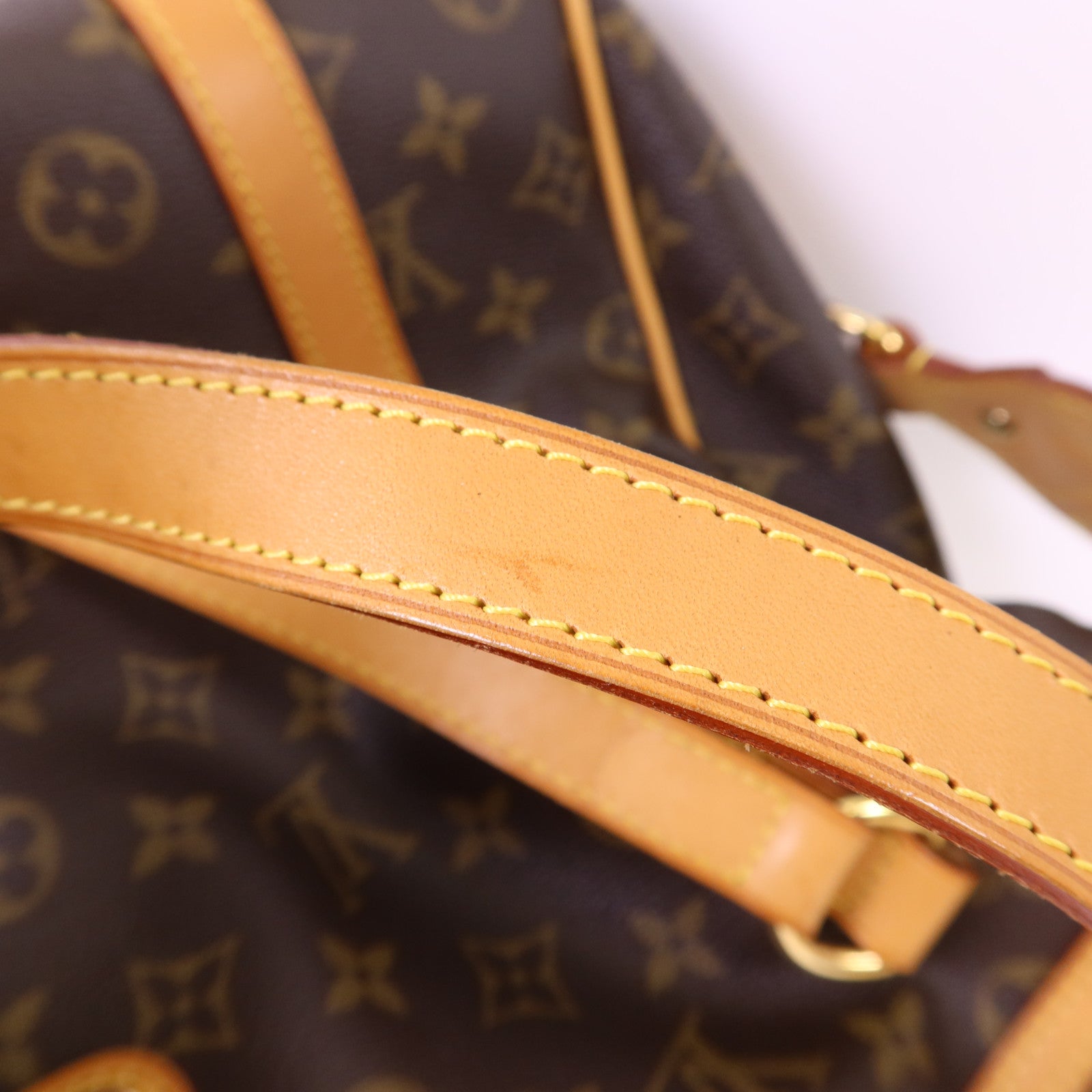LOUIS VUITTON Monogram Stresa PM金扣肩背袋棕色