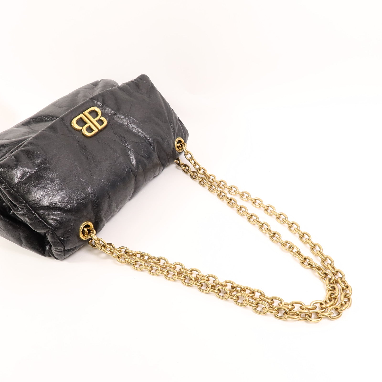 BALENCIAGA 牛皮皮革Monaco Small鏈帶肩背袋