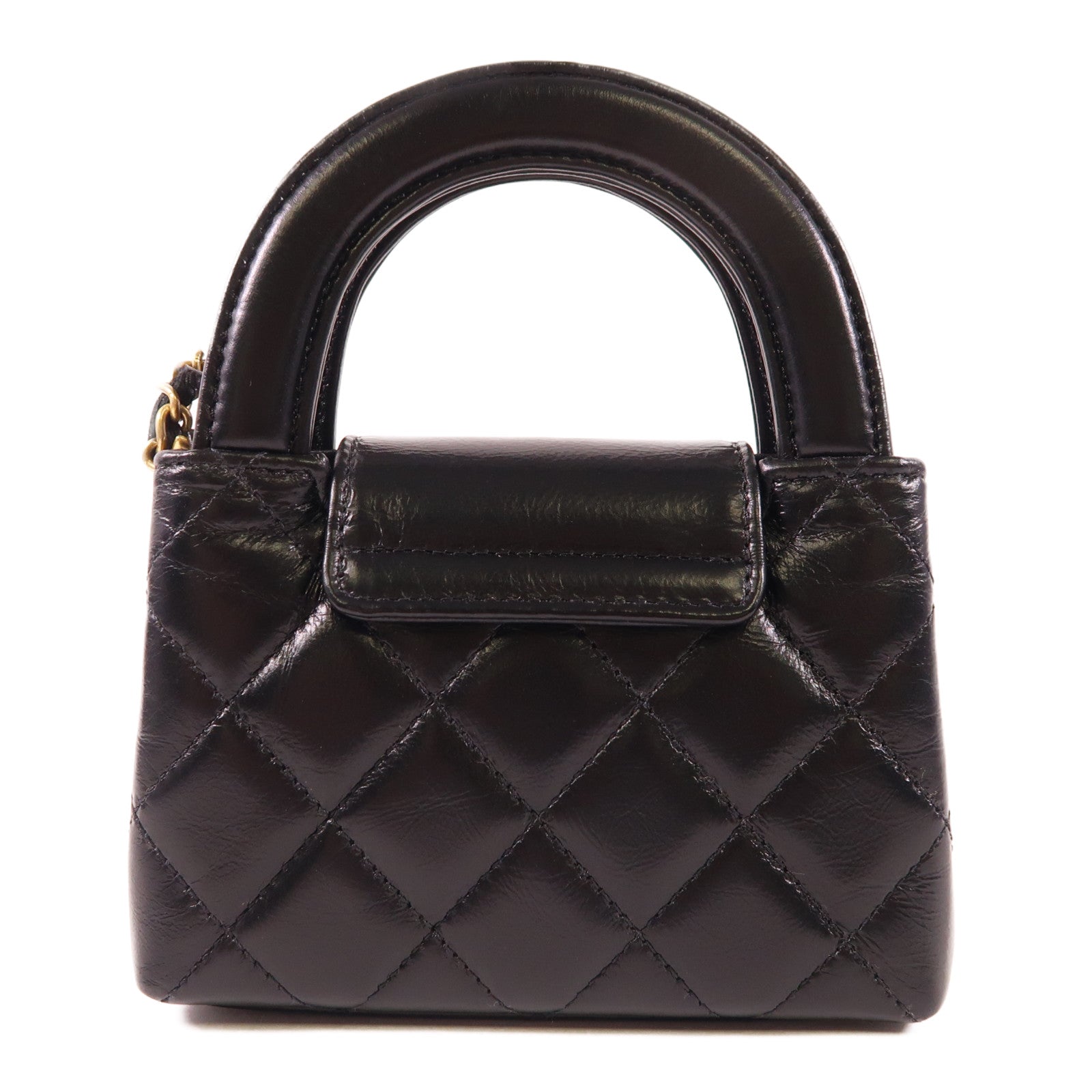 CHANEL【激減優惠】 牛皮皮革Kelly Nano金扣手挽肩背兩用袋