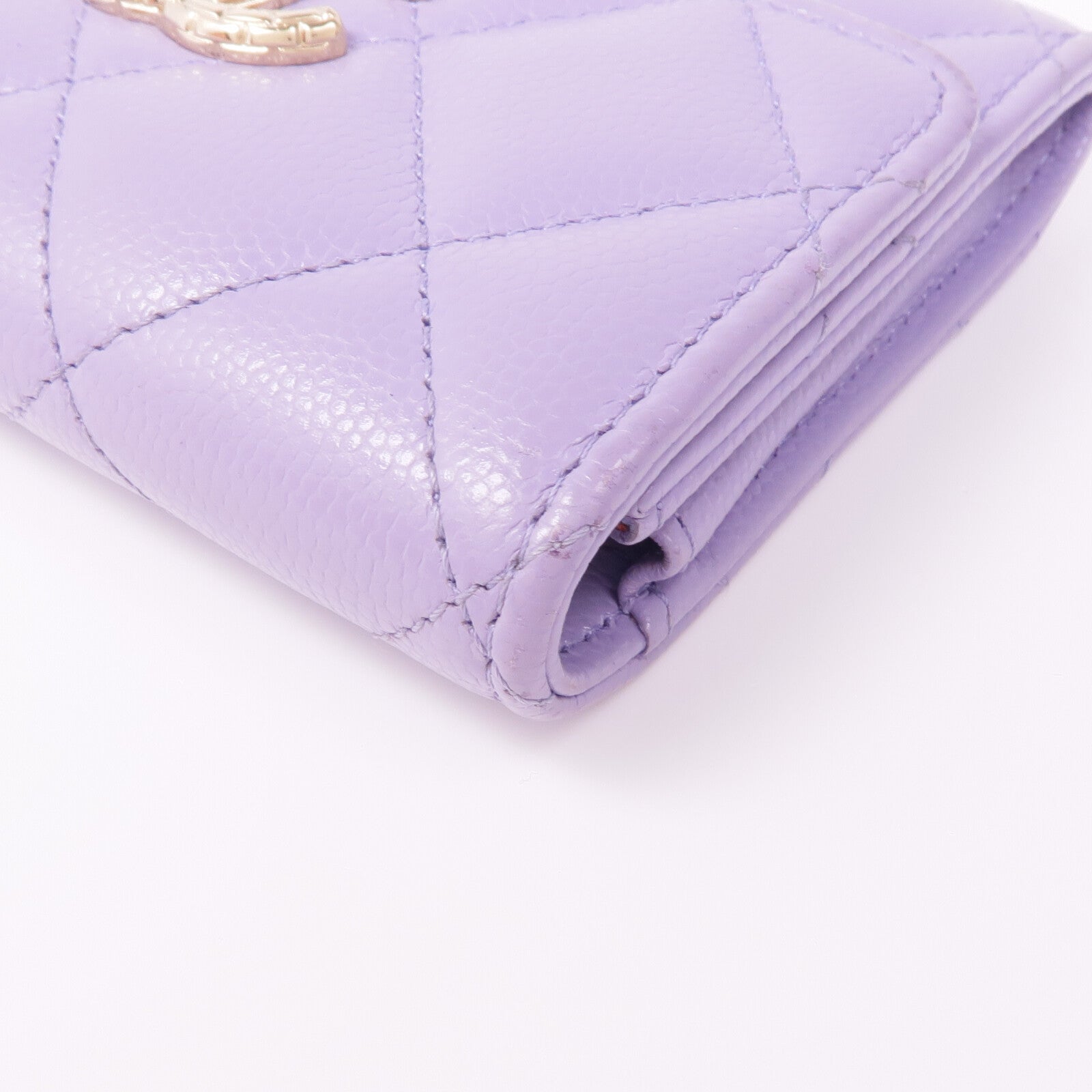 CHANEL 牛皮皮革Wallet金扣錢包