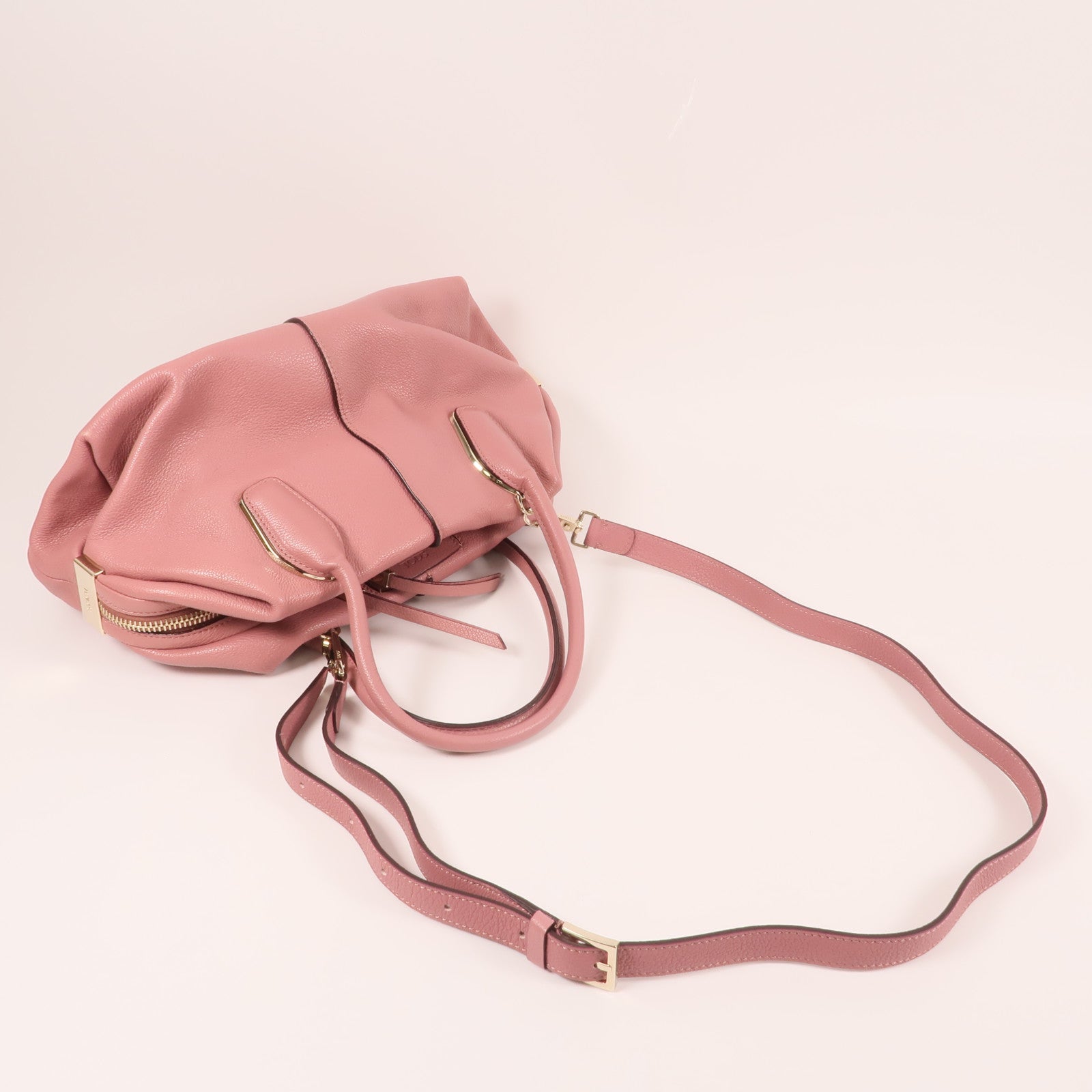 TOD'S 牛皮皮革Shoulder Bag金扣手挽肩背兩用袋