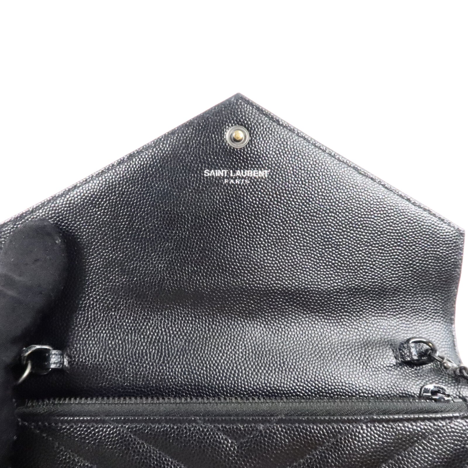 SAINT LAURENT 牛皮皮革Cassandre Envelope Chain Wallet鏈帶肩背袋