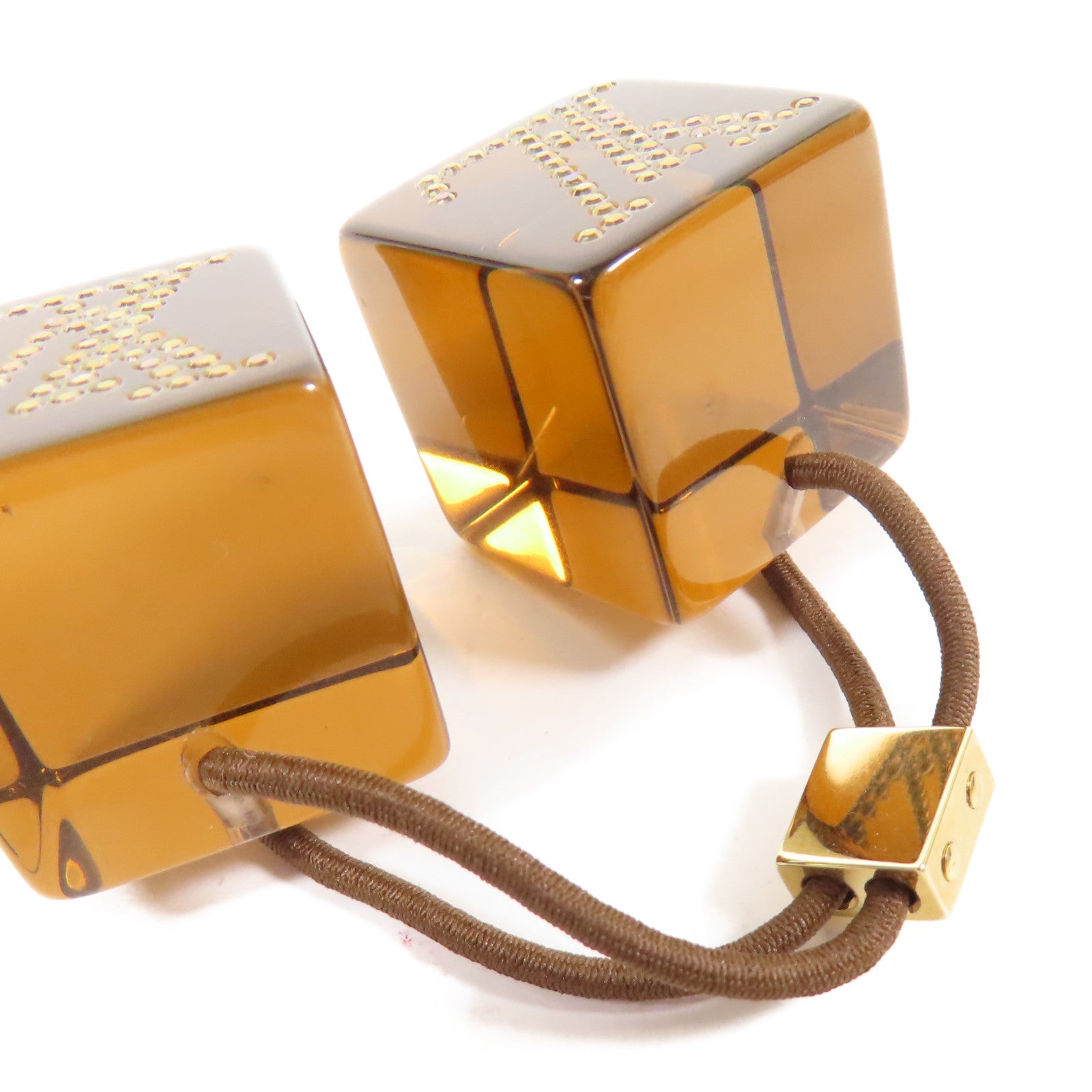 LOUIS VUITTON PVC Hair Cube金扣髮圈