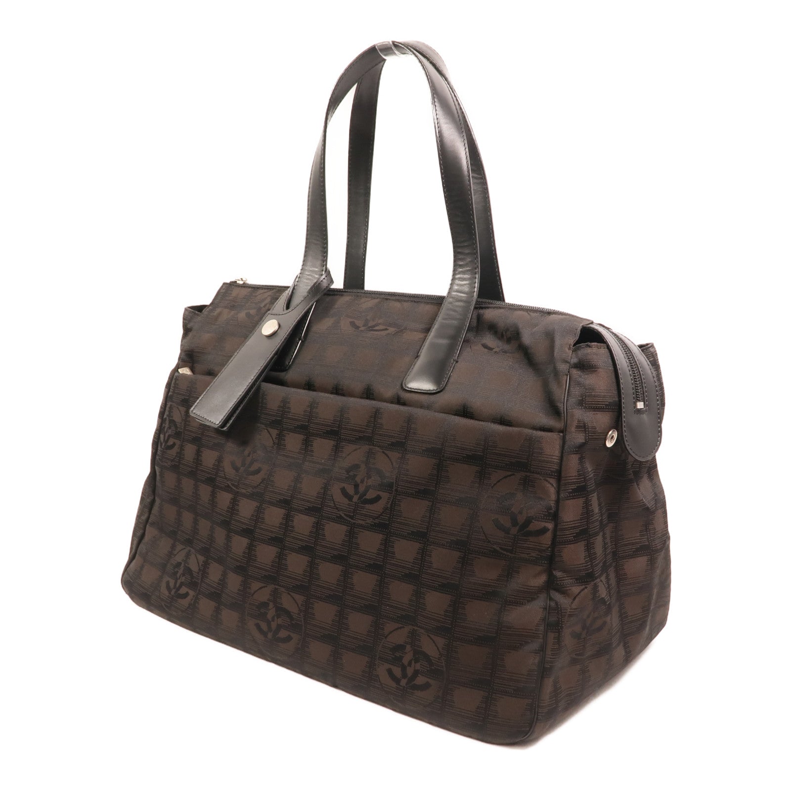 CHANEL 牛皮皮革Vintage Totebag銀扣手挽袋