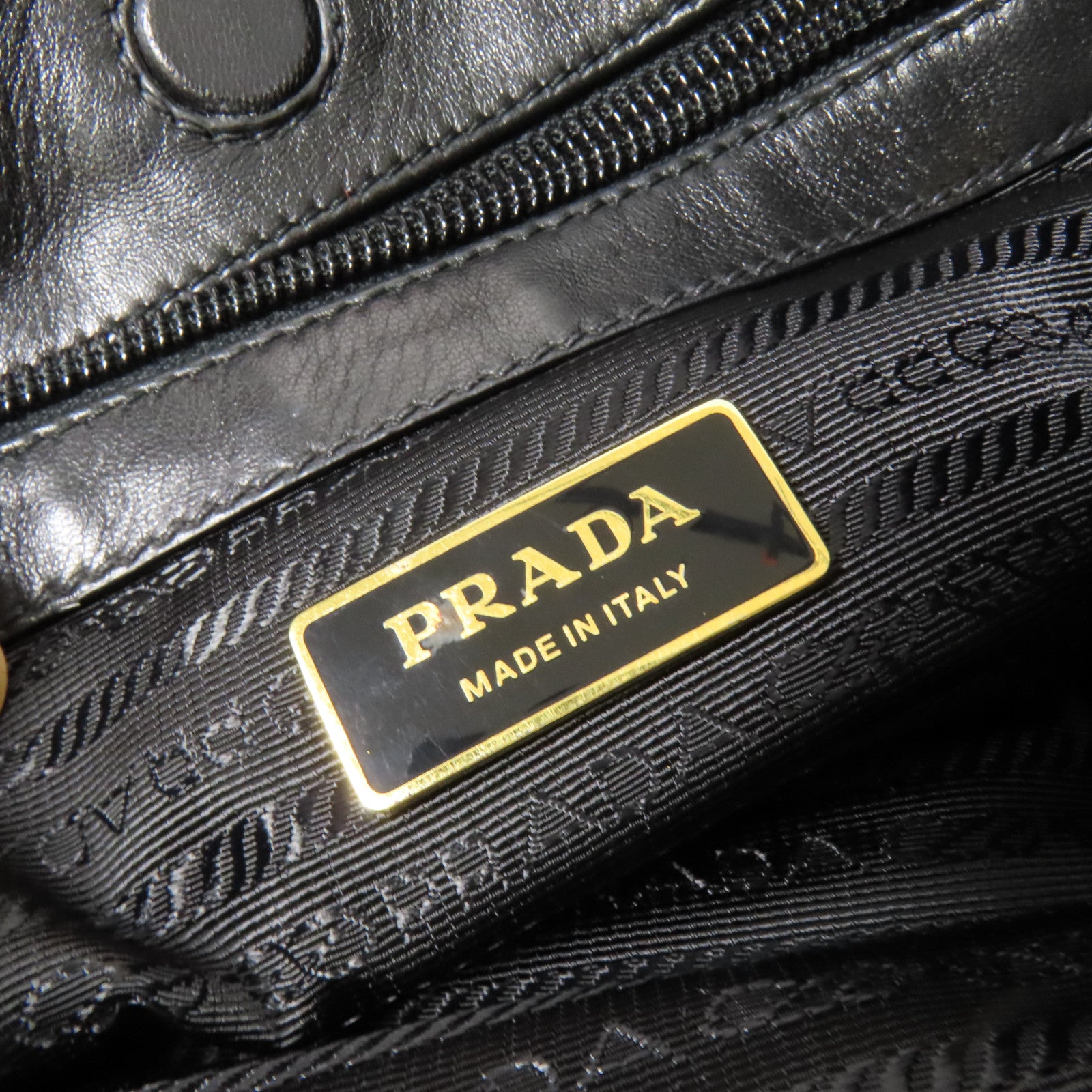 PRADA 尼龍Ribbon Motif金扣手挽肩背兩用袋