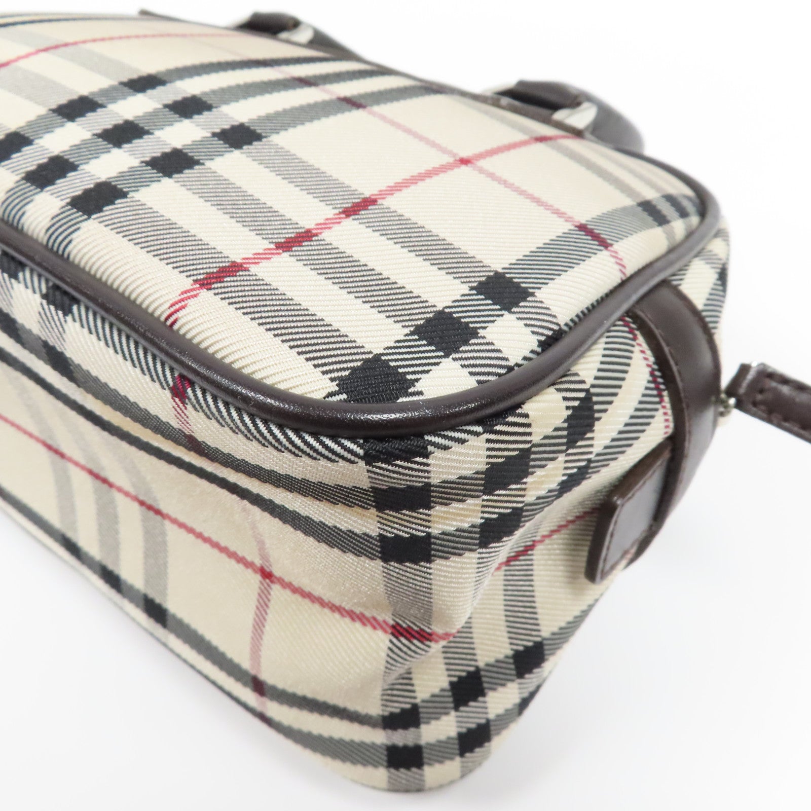 BURBERRY 帆布Hand Bag銀扣手挽袋米色/啡色