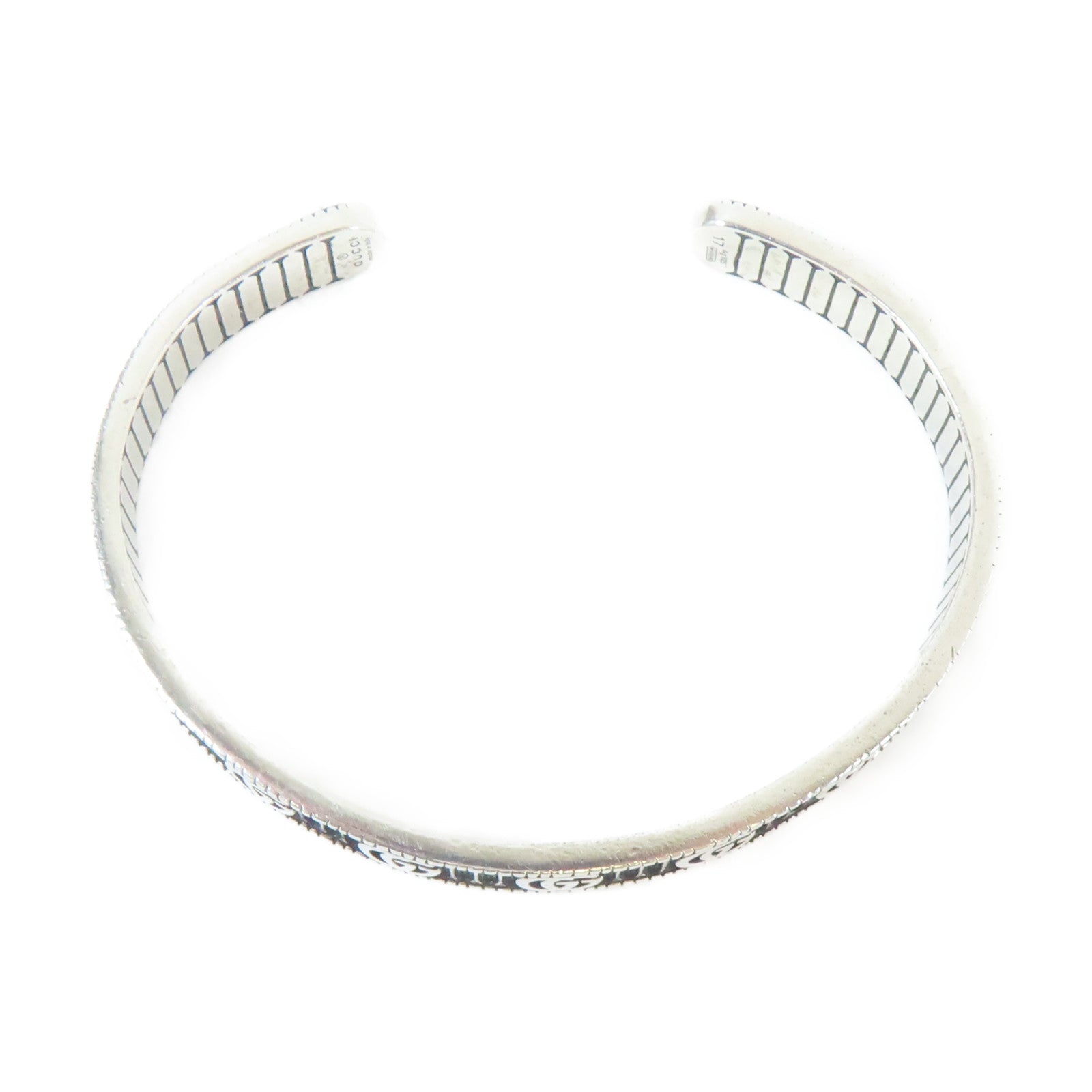 GUCCI 純銀Bracelet手鐲銀色#17cm