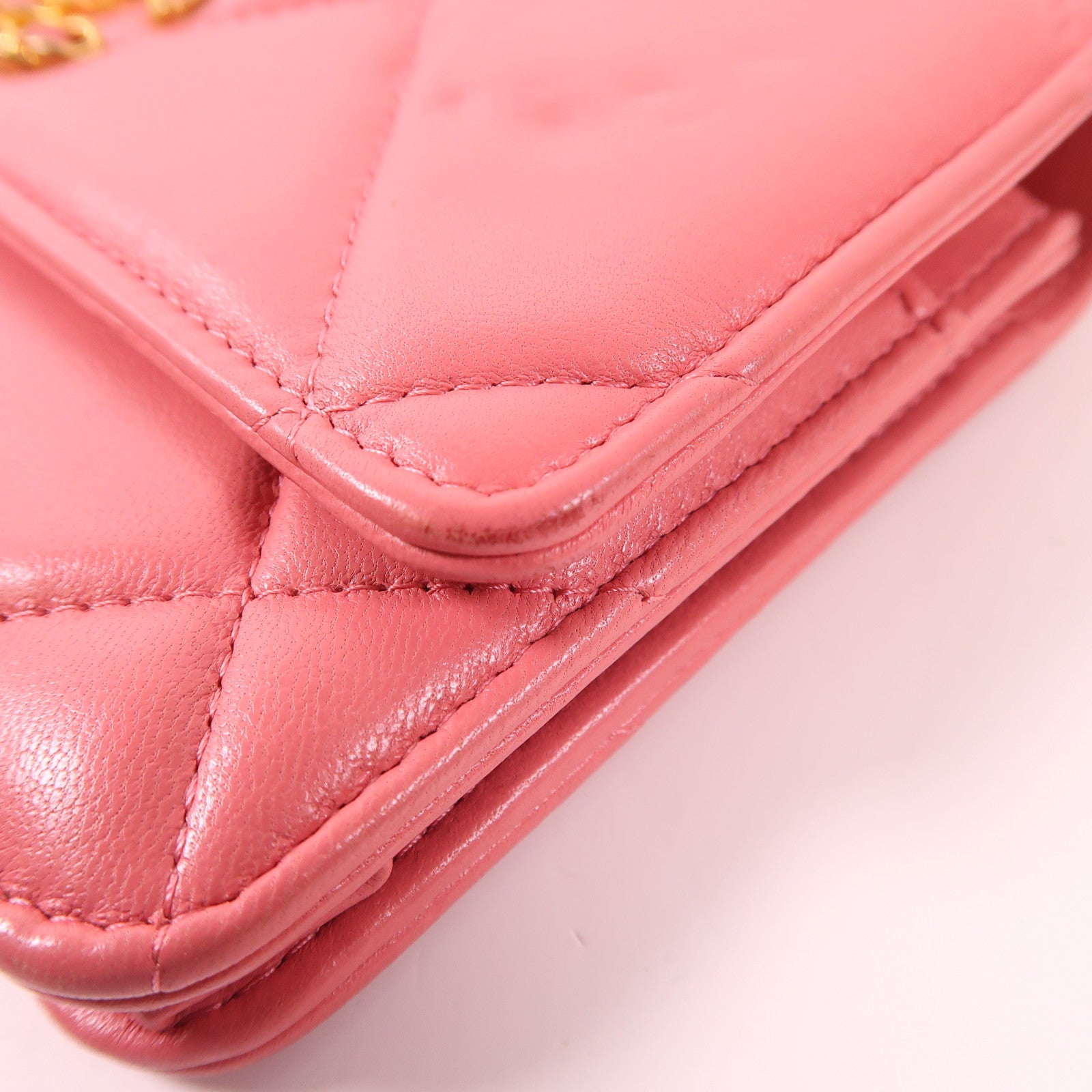 CHANEL 羊皮皮革Wallet On Chain 19鏈帶手挽肩背兩用袋