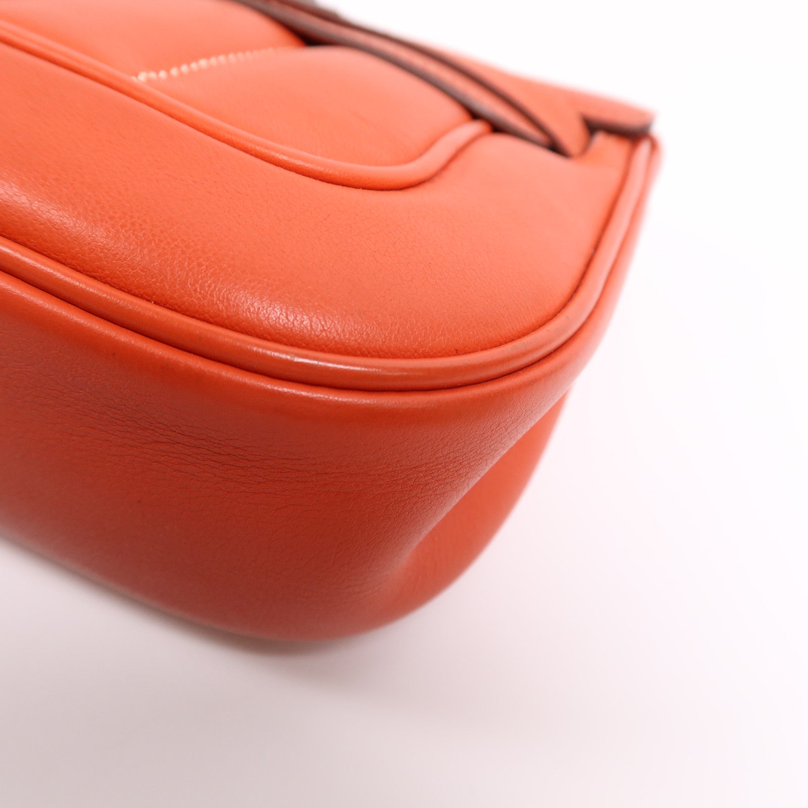 HERMES Swift皮革Berline 21 Mini銀扣肩背袋Rouge Casaque