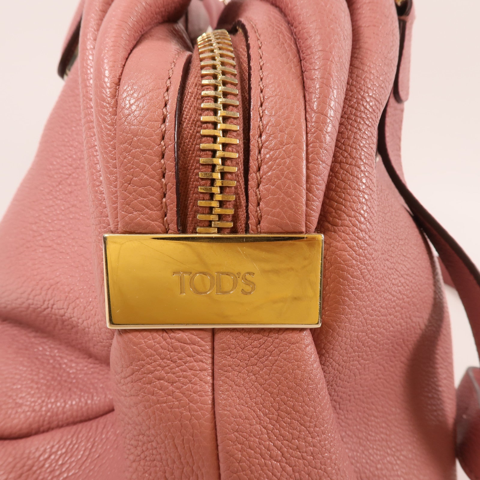 TOD'S 牛皮皮革Shoulder Bag金扣手挽肩背兩用袋