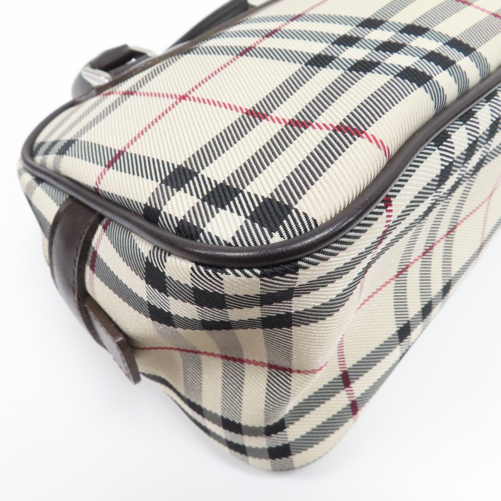 BURBERRY 帆布Hand Bag銀扣手挽袋米色/啡色