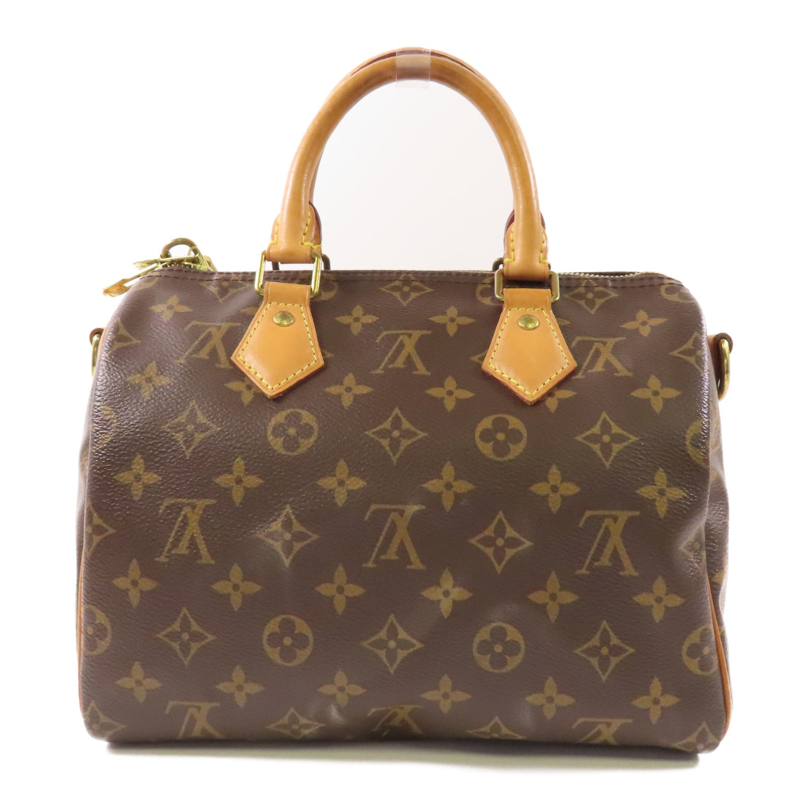 LOUIS VUITTON Monogram Speedy Bandouliere 25金扣手挽肩背兩用袋
