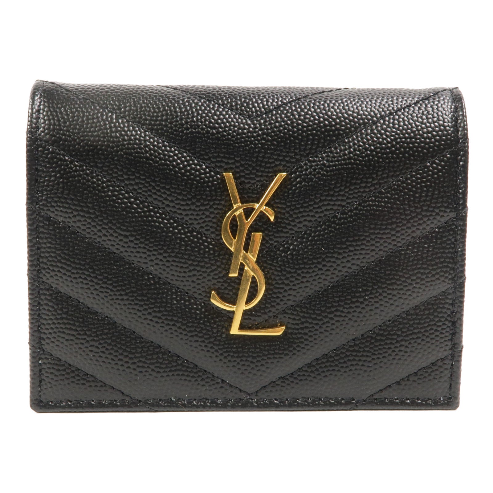 SAINT LAURENT 牛皮皮革Cassandre Matelasse Flap Card Case錢包