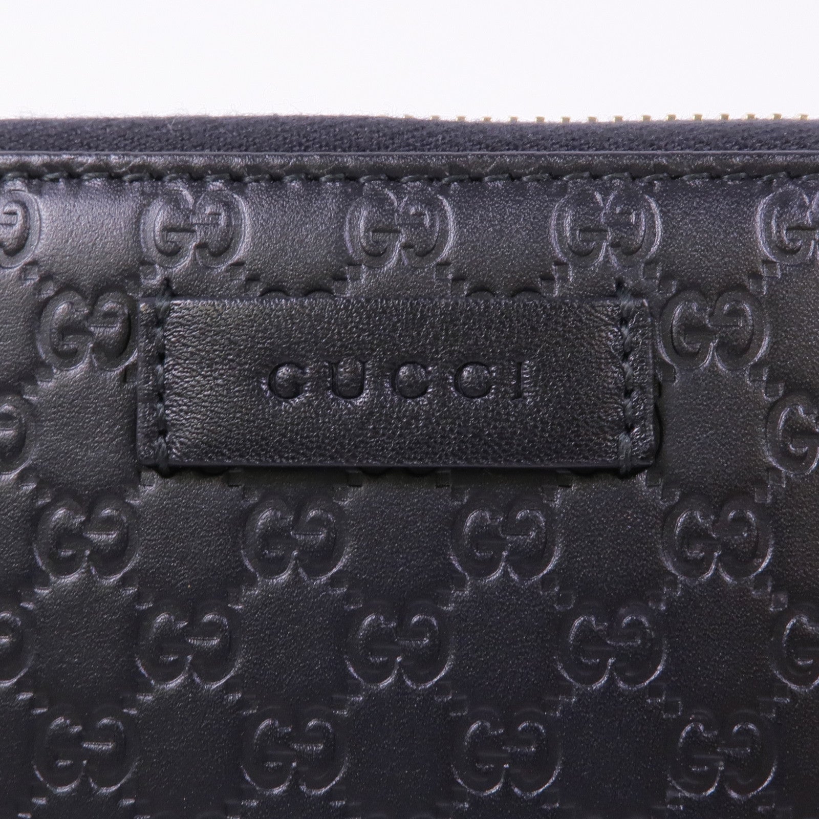 GUCCI 皮革Zipped Wallet金扣長錢包