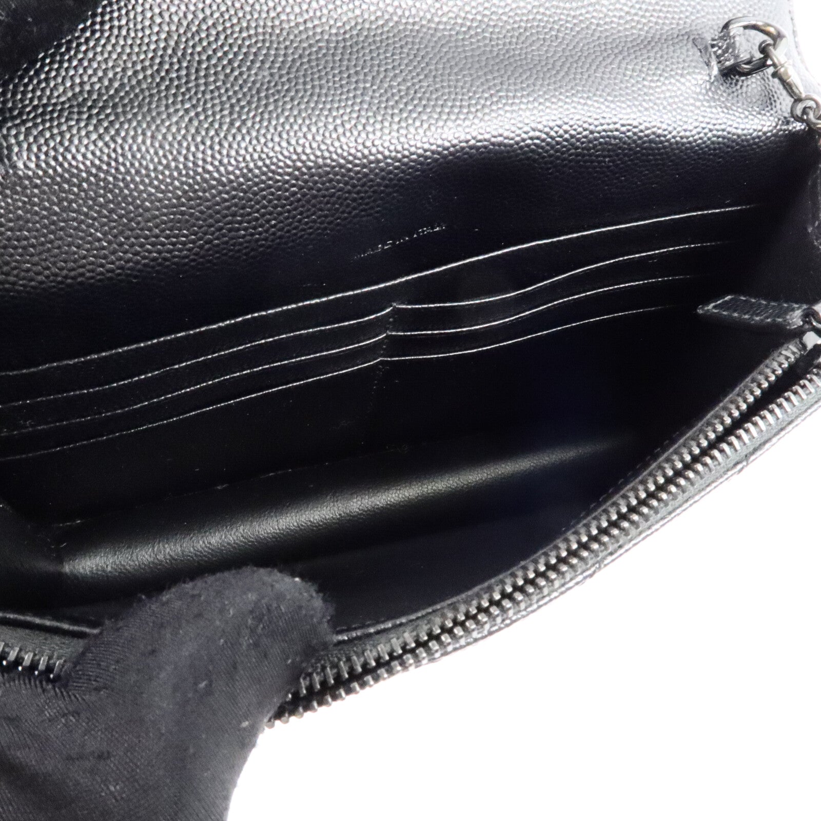 SAINT LAURENT 牛皮皮革Cassandre Envelope Chain Wallet鏈帶肩背袋