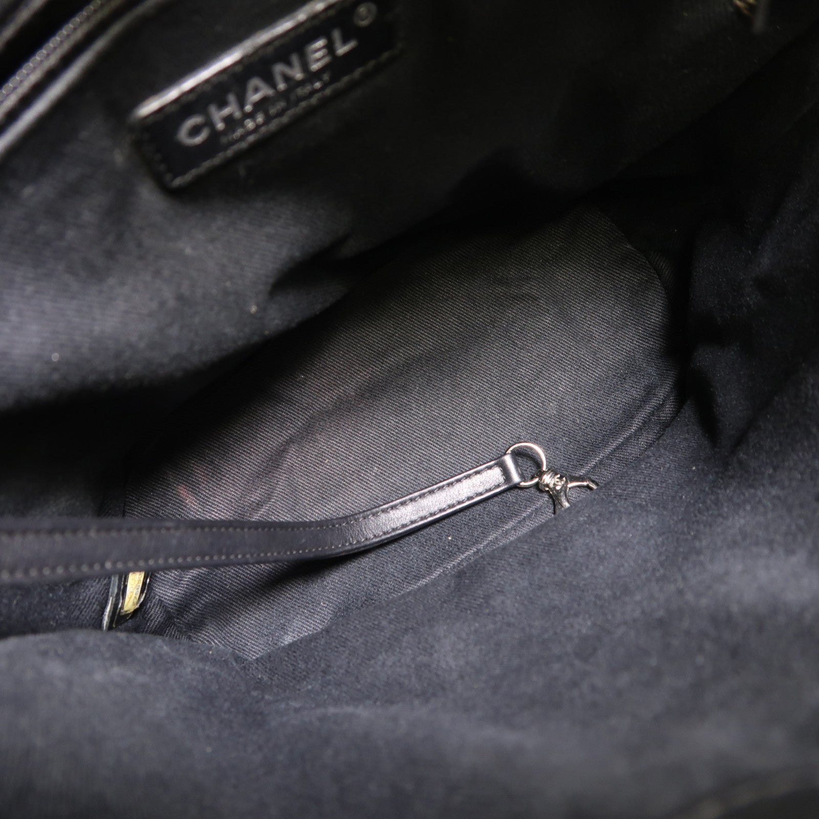 CHANEL 牛皮皮革2 Way Shoulder銀扣手挽肩背兩用袋