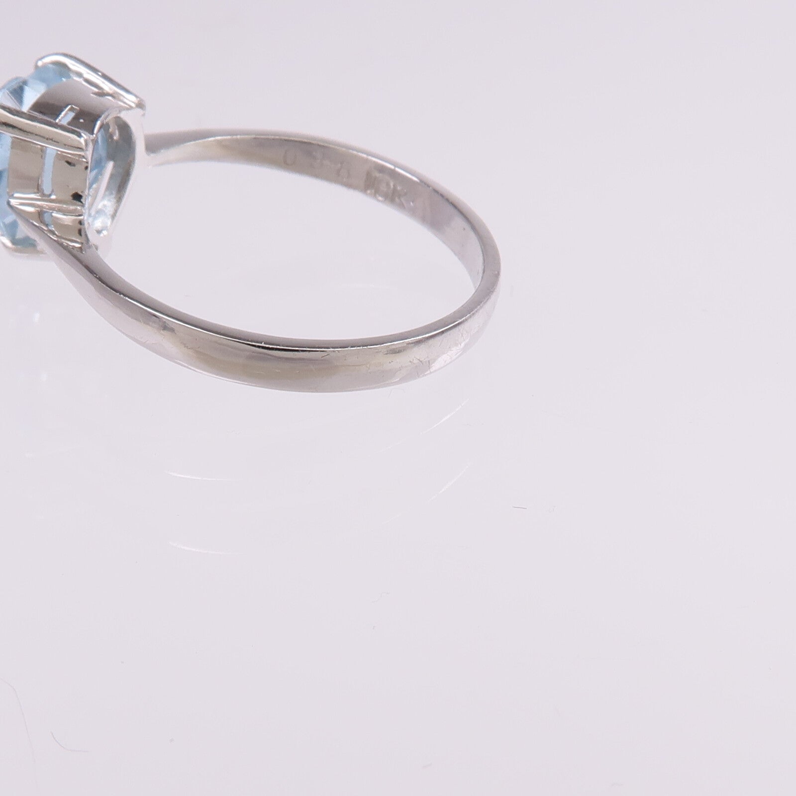 JEWELRY 【激減優惠】18K白金Aquamarine Ring藍晶戒指US#6