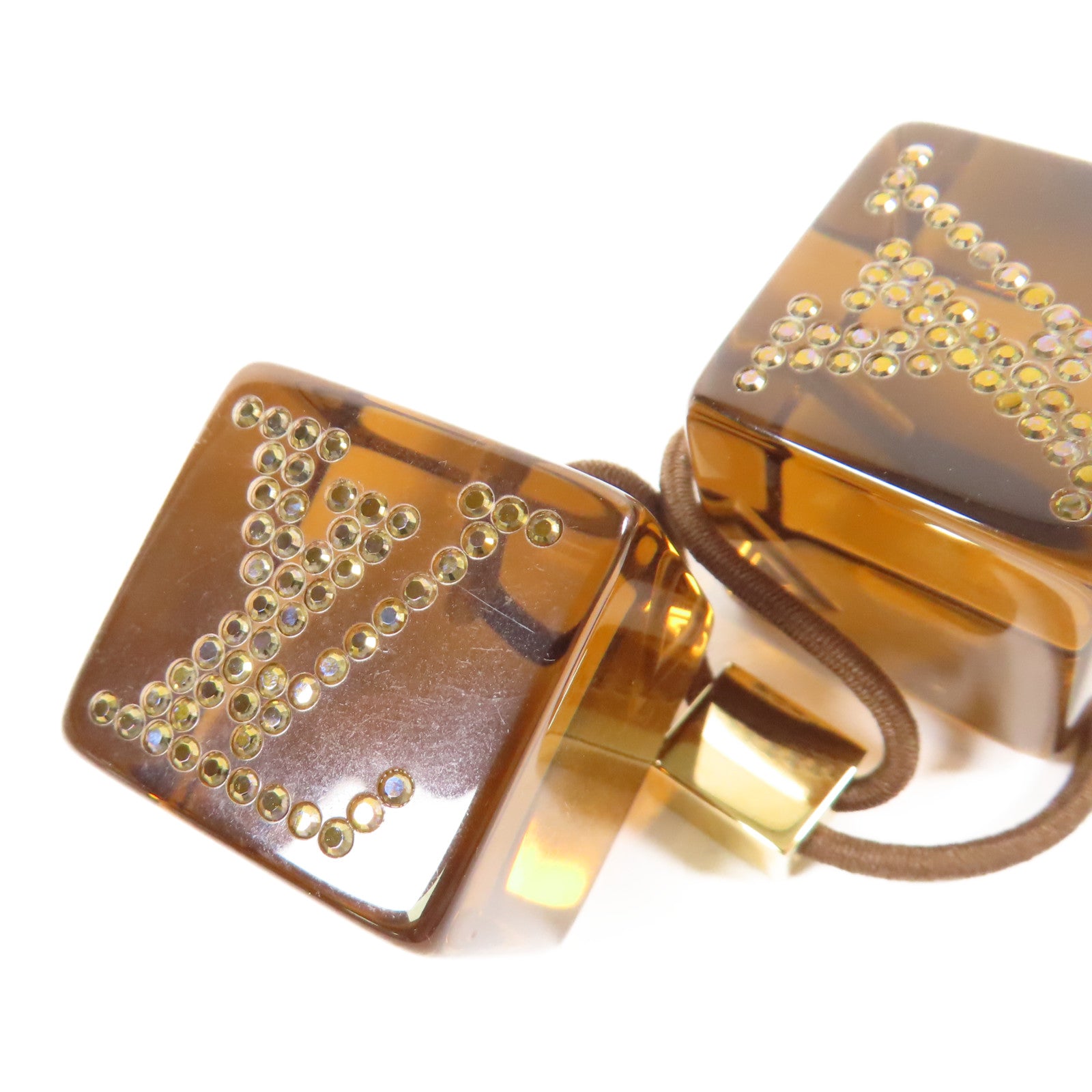 LOUIS VUITTON PVC Hair Cube金扣髮圈