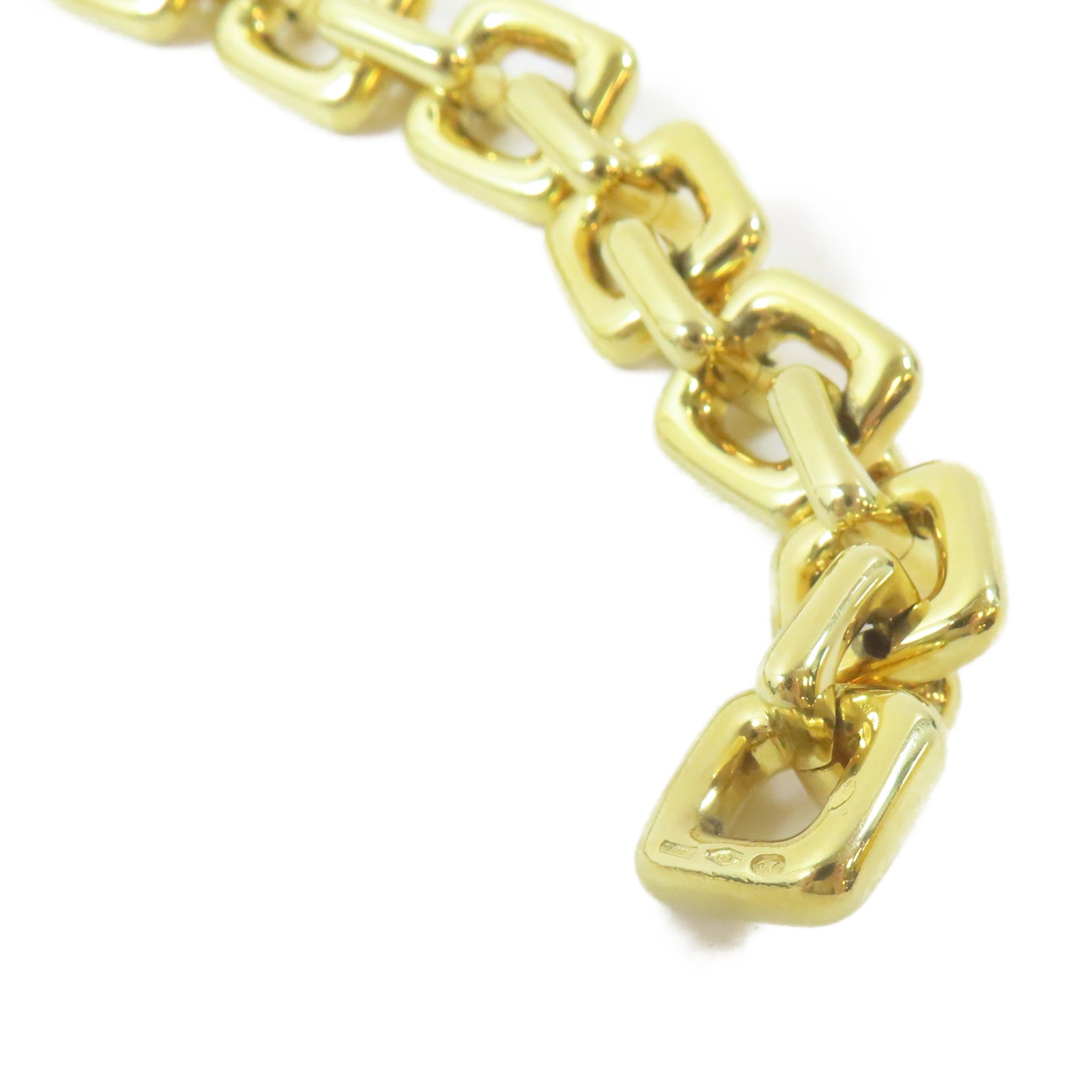LOUIS VUITTON 18K黃金Padlock Charm Bracelet手鏈#16.5cm