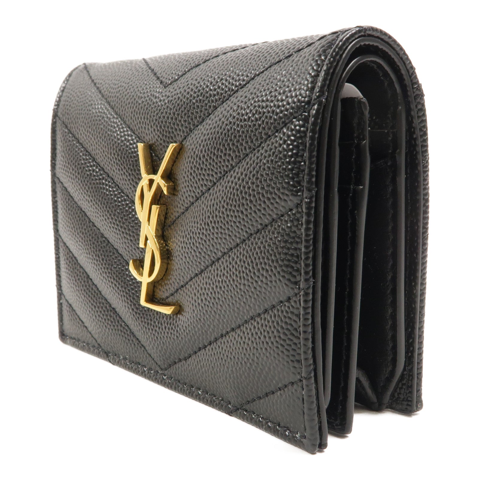 SAINT LAURENT 牛皮皮革Cassandre Matelasse Flap Card Case錢包