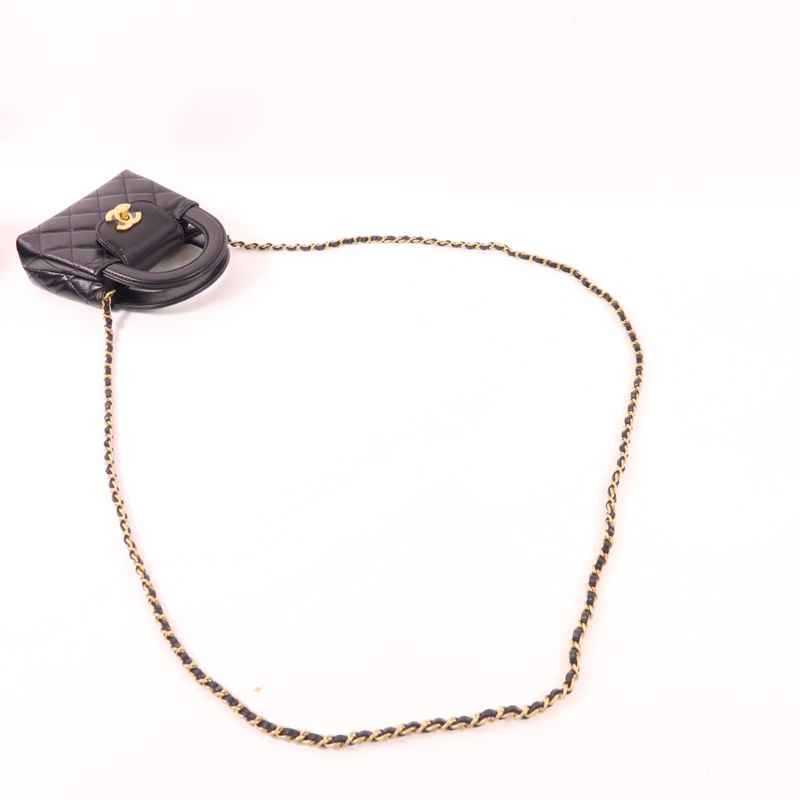 CHANEL【激減優惠】 牛皮皮革Kelly Nano金扣手挽肩背兩用袋