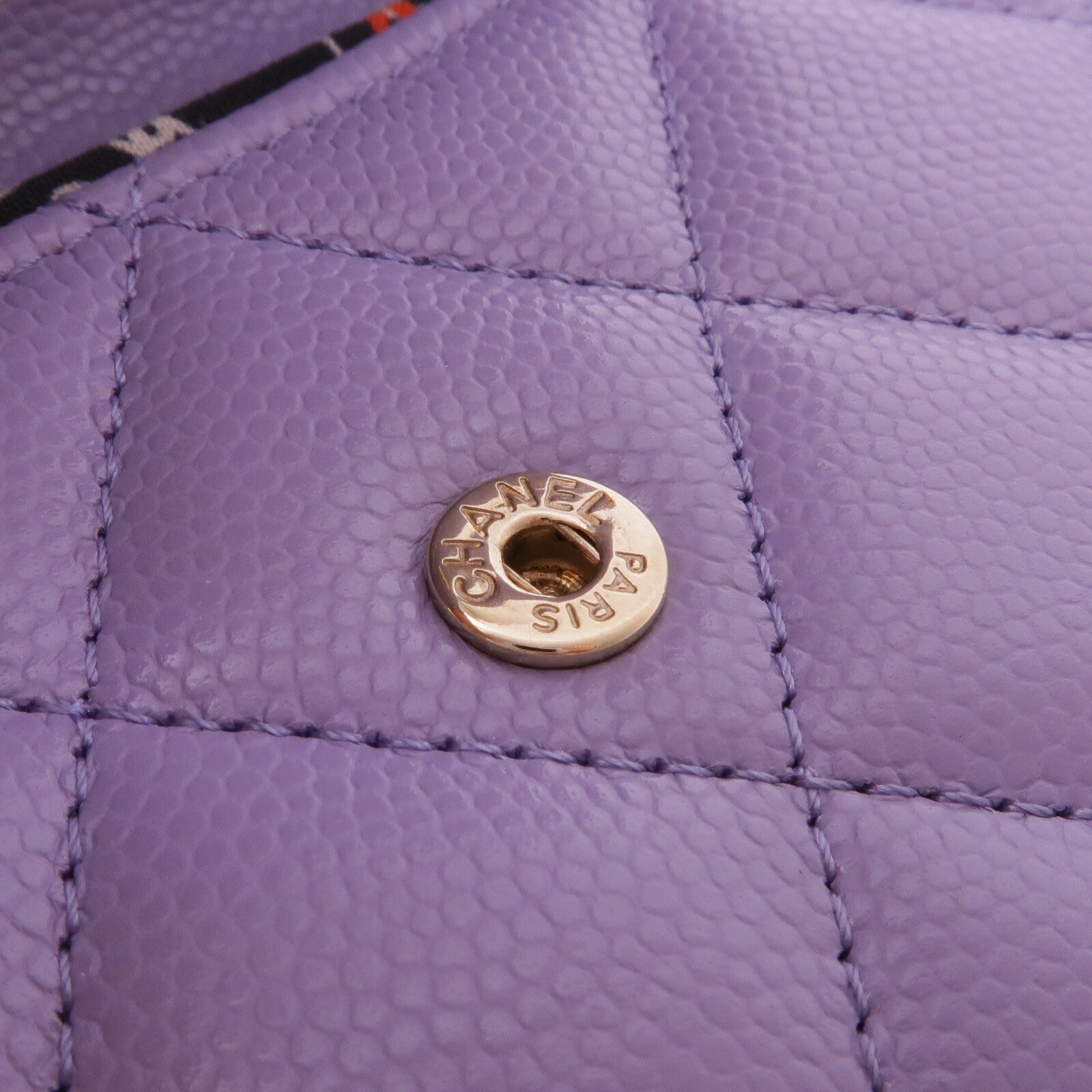 CHANEL 牛皮皮革Wallet金扣錢包