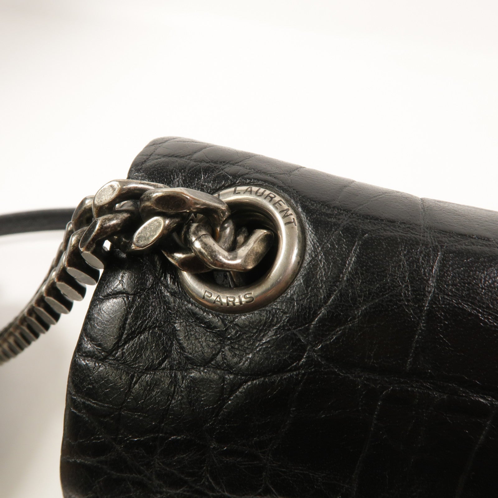 SAINT LAURENT 牛皮皮革West Hollywood鏈帶肩背袋