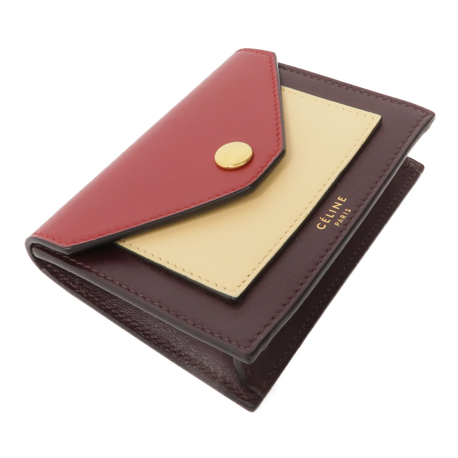 CELINE 牛皮皮革Card Case金扣卡片套