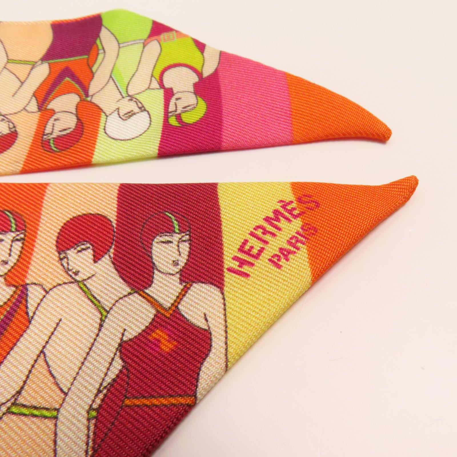 HERMES Twilly Scarf Scarves Silk Multicolor