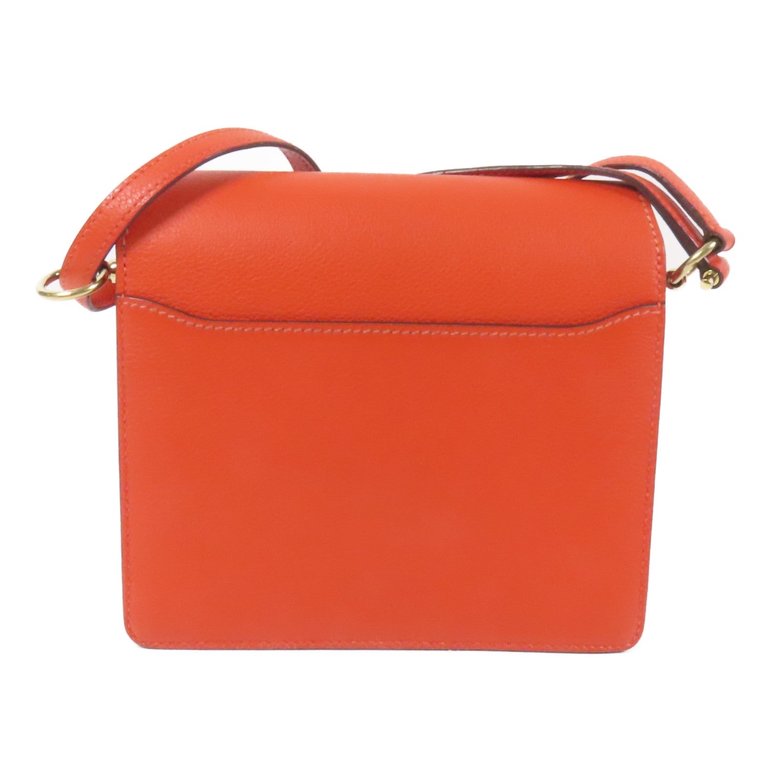 HERMES 【激減優惠】Evercolor皮革Roulis Mini金扣肩背袋Red