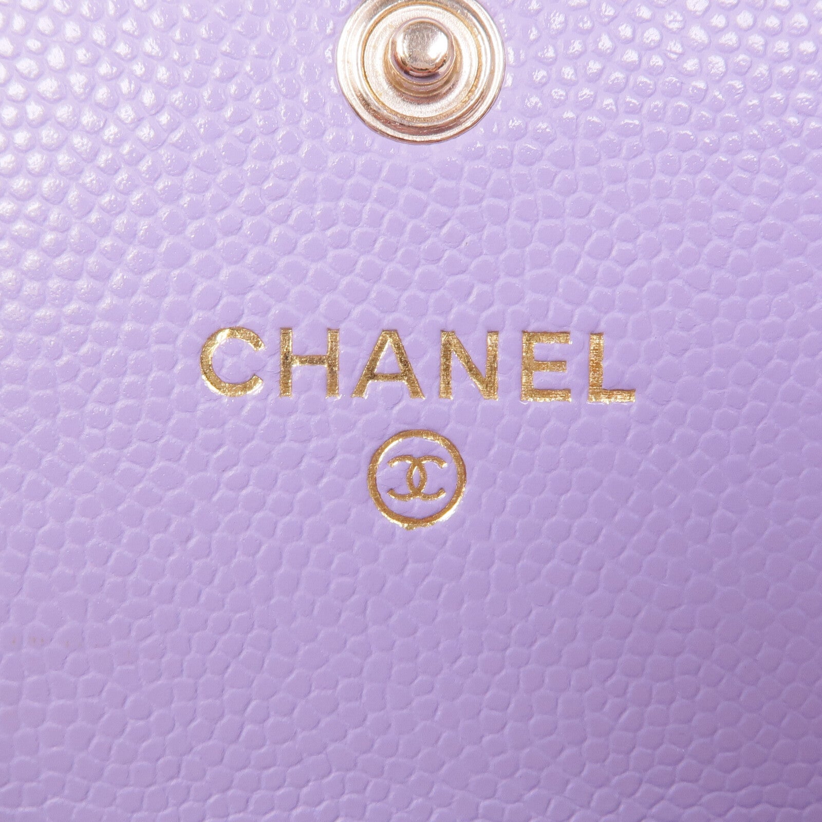 CHANEL 牛皮皮革Wallet金扣錢包