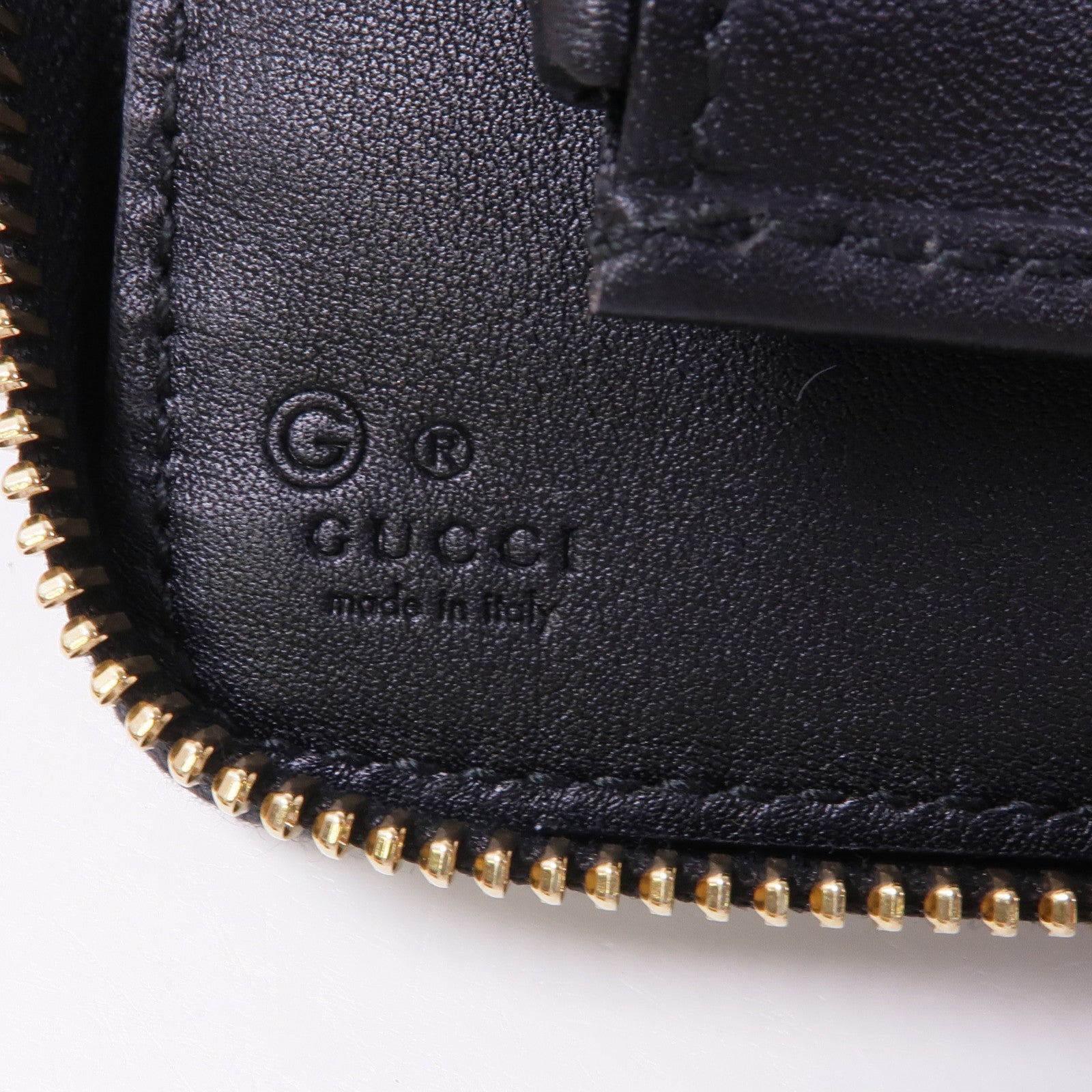 GUCCI 皮革Zipped Wallet金扣長錢包