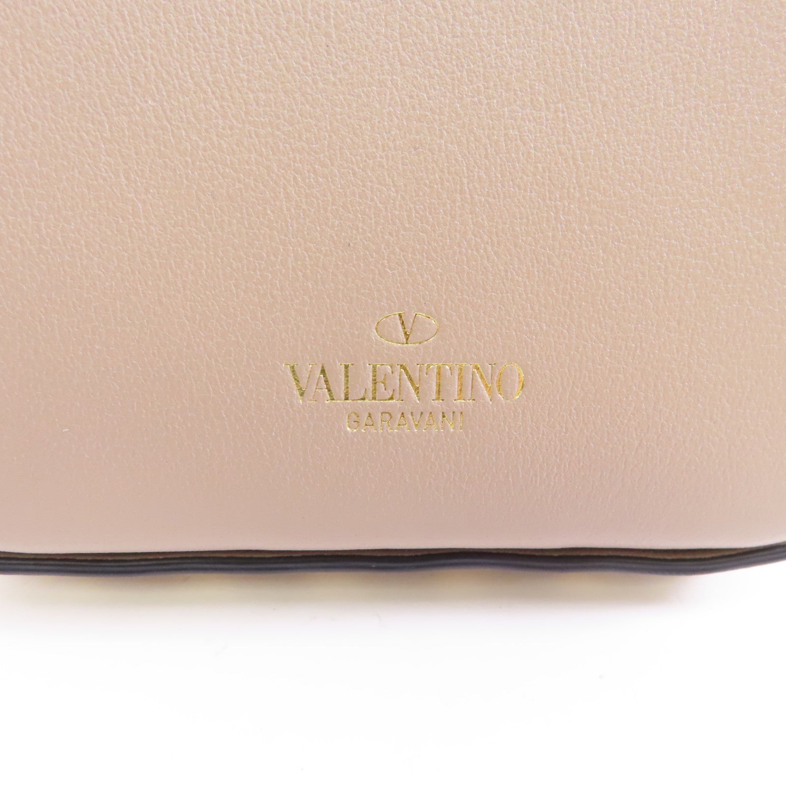 Valentino 【激減優惠】牛皮皮革Garavani Rockstud金扣肩背袋粉紅色