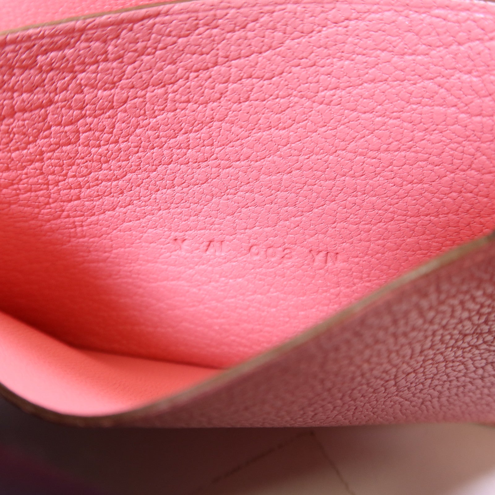 HERMES Chevre皮革Bearn卡片套Rose Lipstick