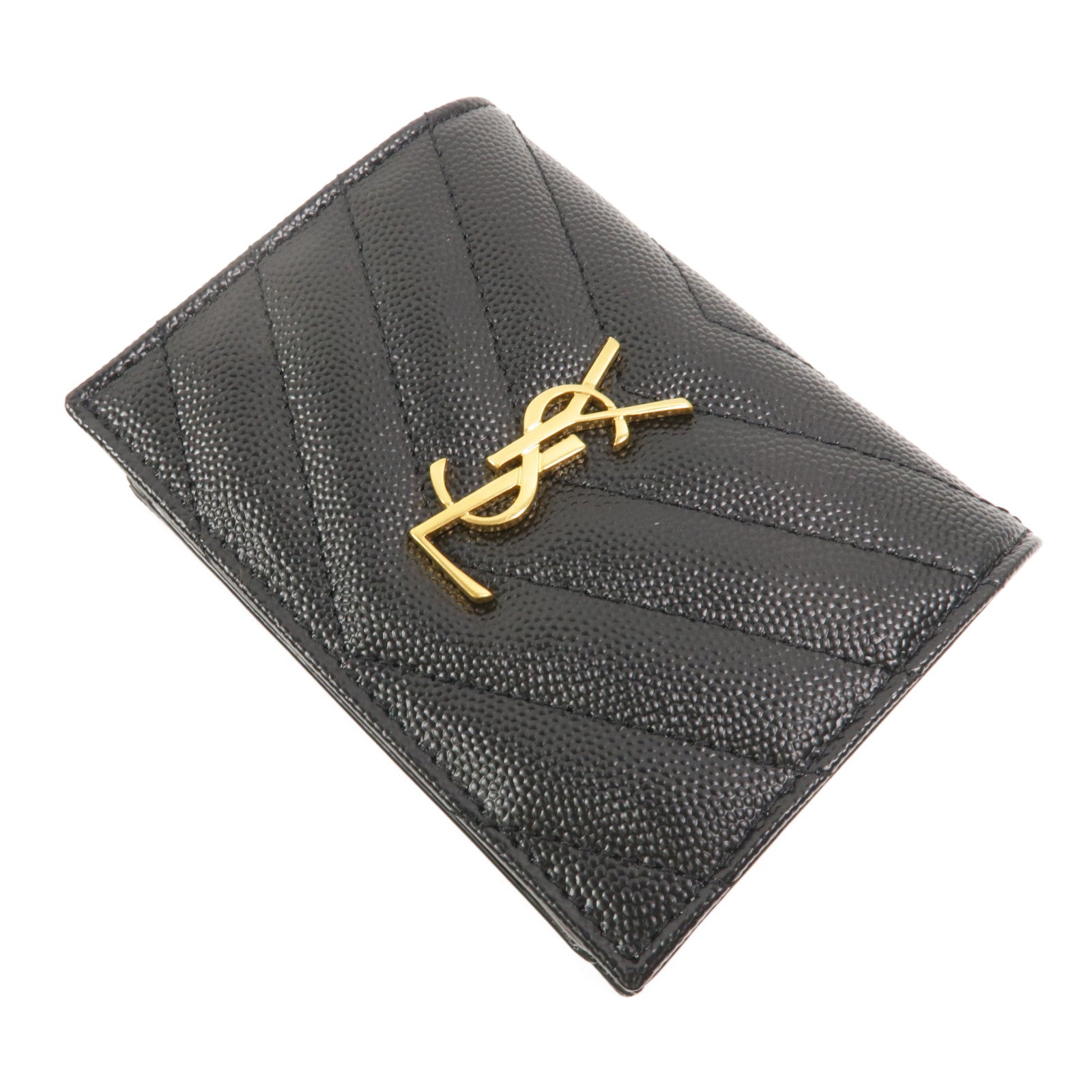 SAINT LAURENT 牛皮皮革Cassandre Matelasse Flap Card Case錢包