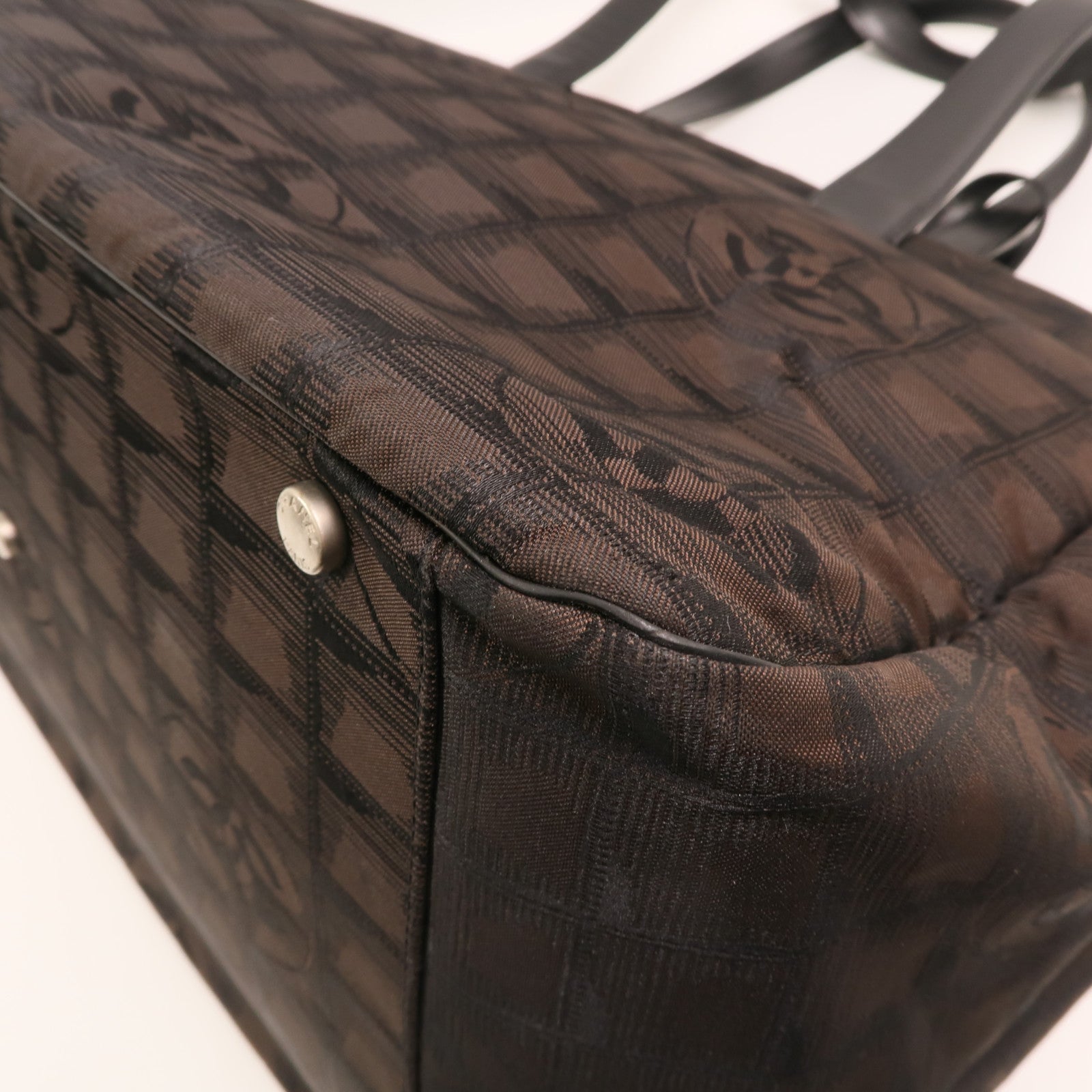 CHANEL 牛皮皮革Vintage Totebag銀扣手挽袋