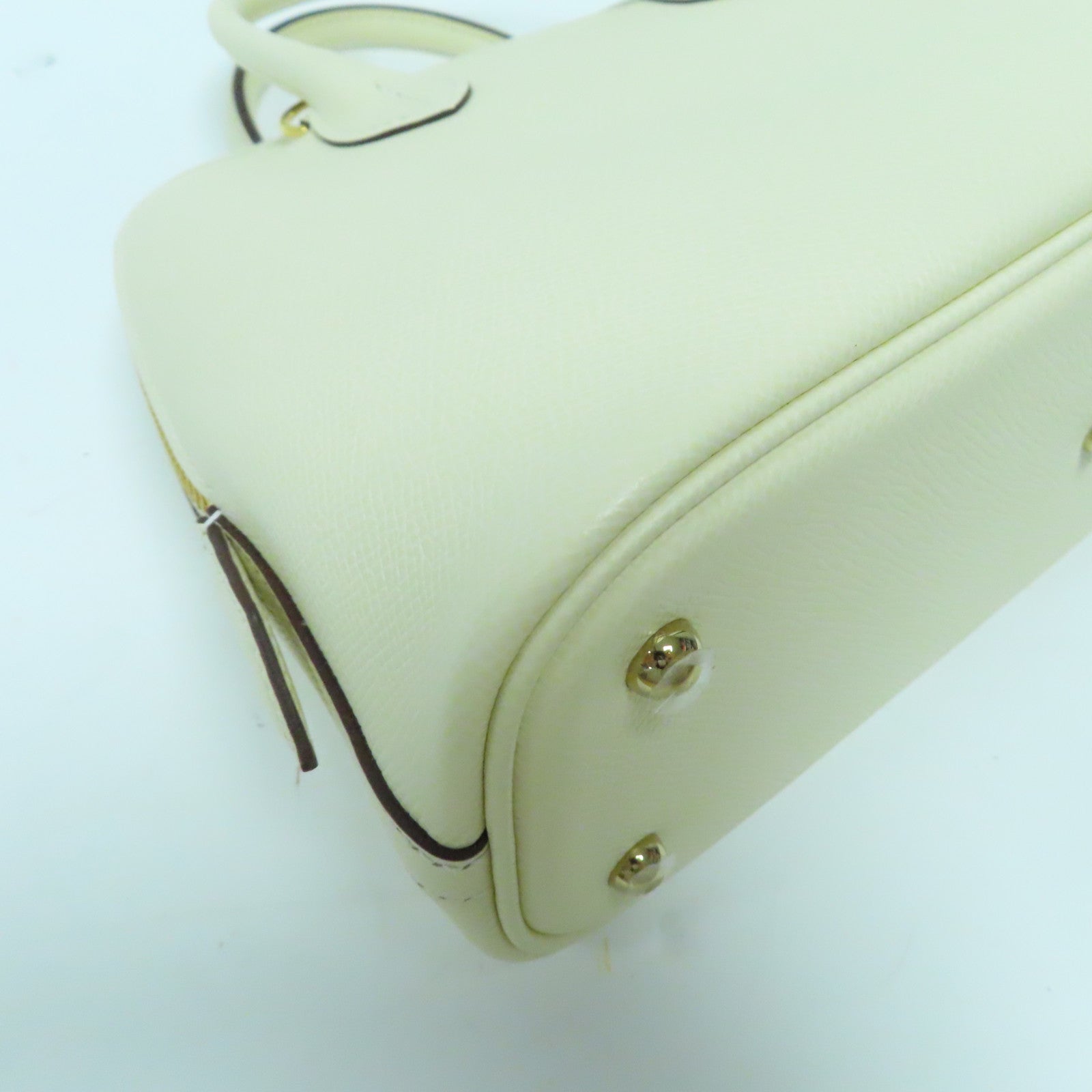 HERMES **【激減優惠】Epsom皮革Bolide 25 1923金扣手挽肩背兩用袋Nata奶油白色
