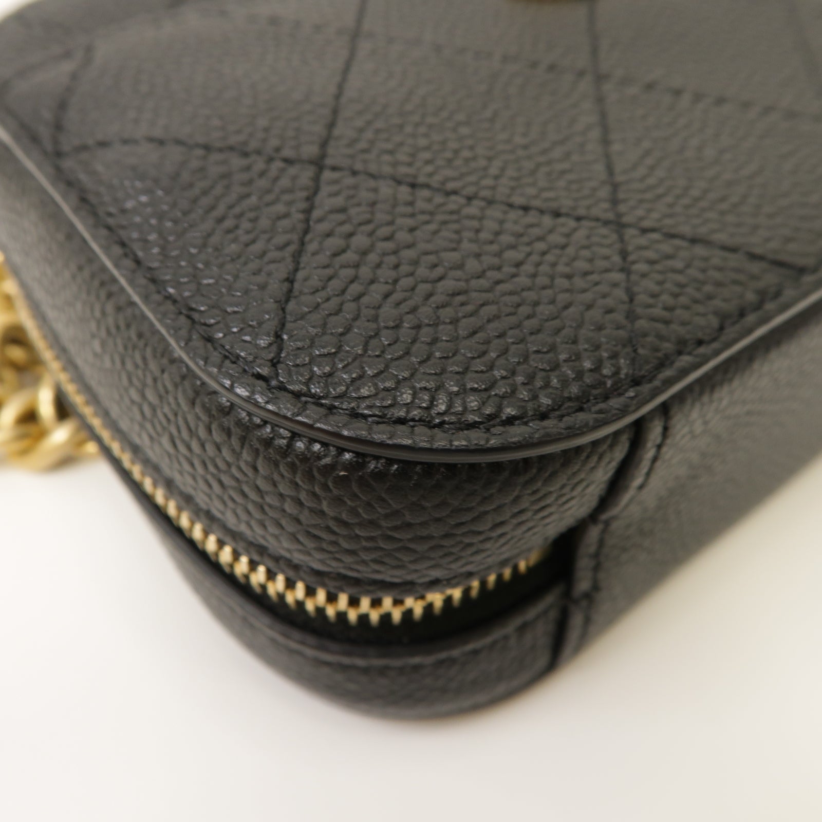 CHANEL 菱格Caviar皮革Waist Bag金扣腰包黑色