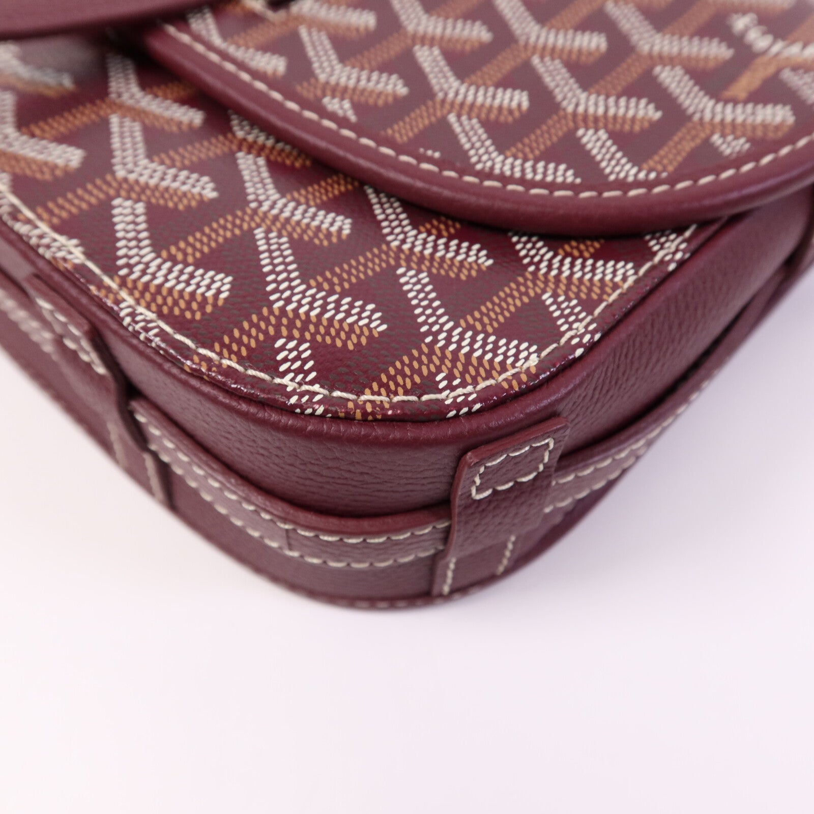 GOYARD 塗層帆布Belvedere PM銀扣肩背袋