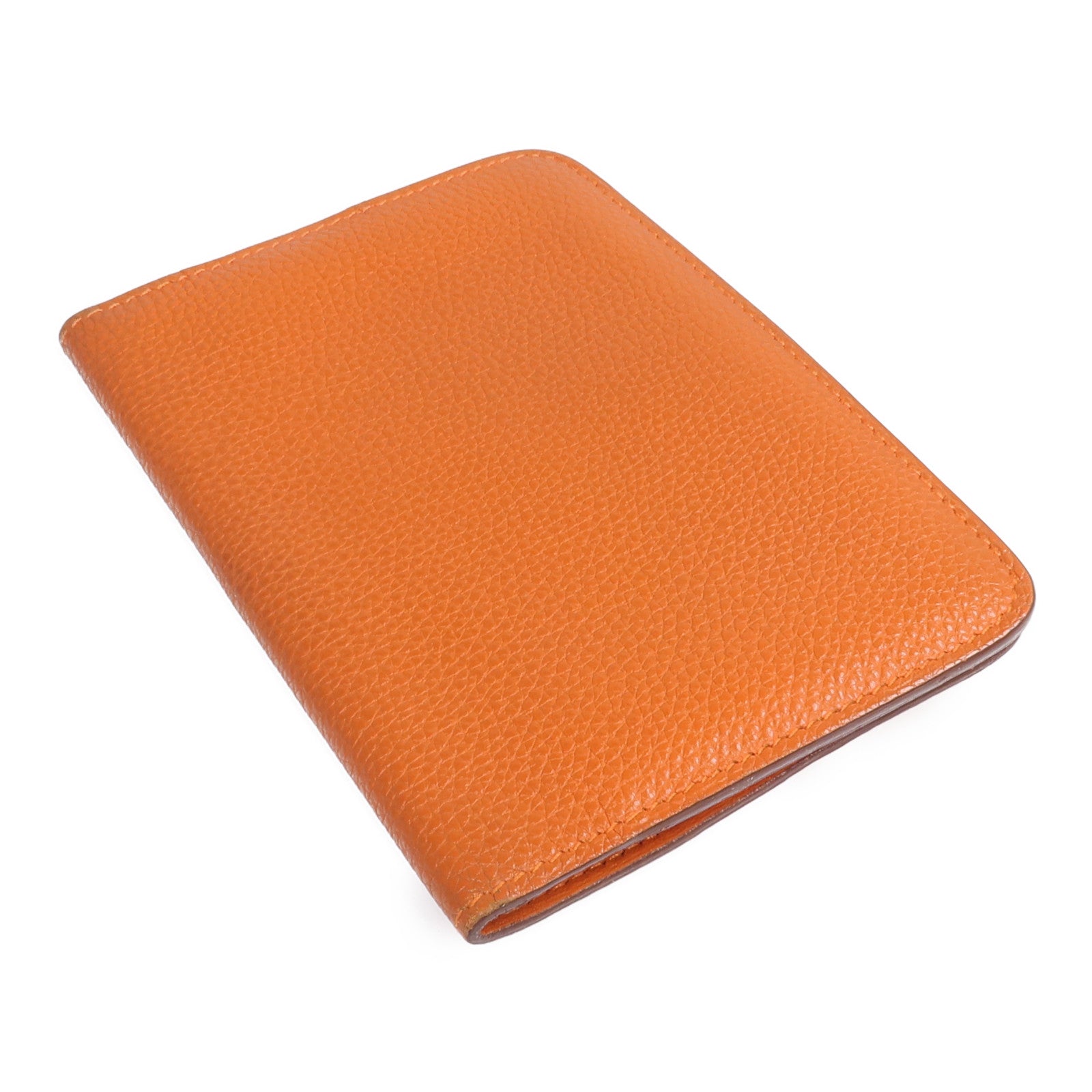 HERMES 【激減優惠】Togo皮革Dogon Compact銀扣錢包Orange