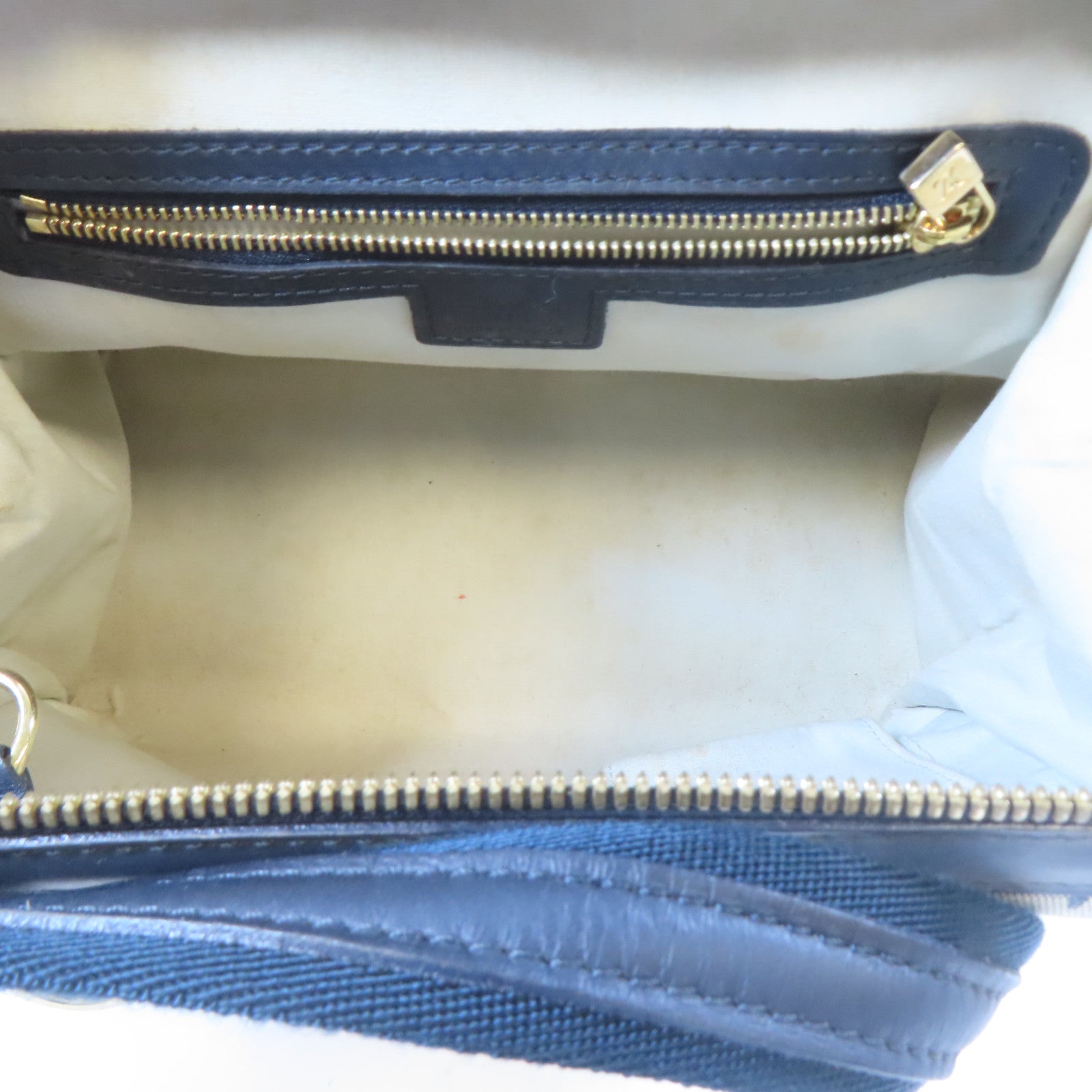 LOUIS VUITTON Monogram Mini Josephine GM金扣手挽袋淺褐色/藍色