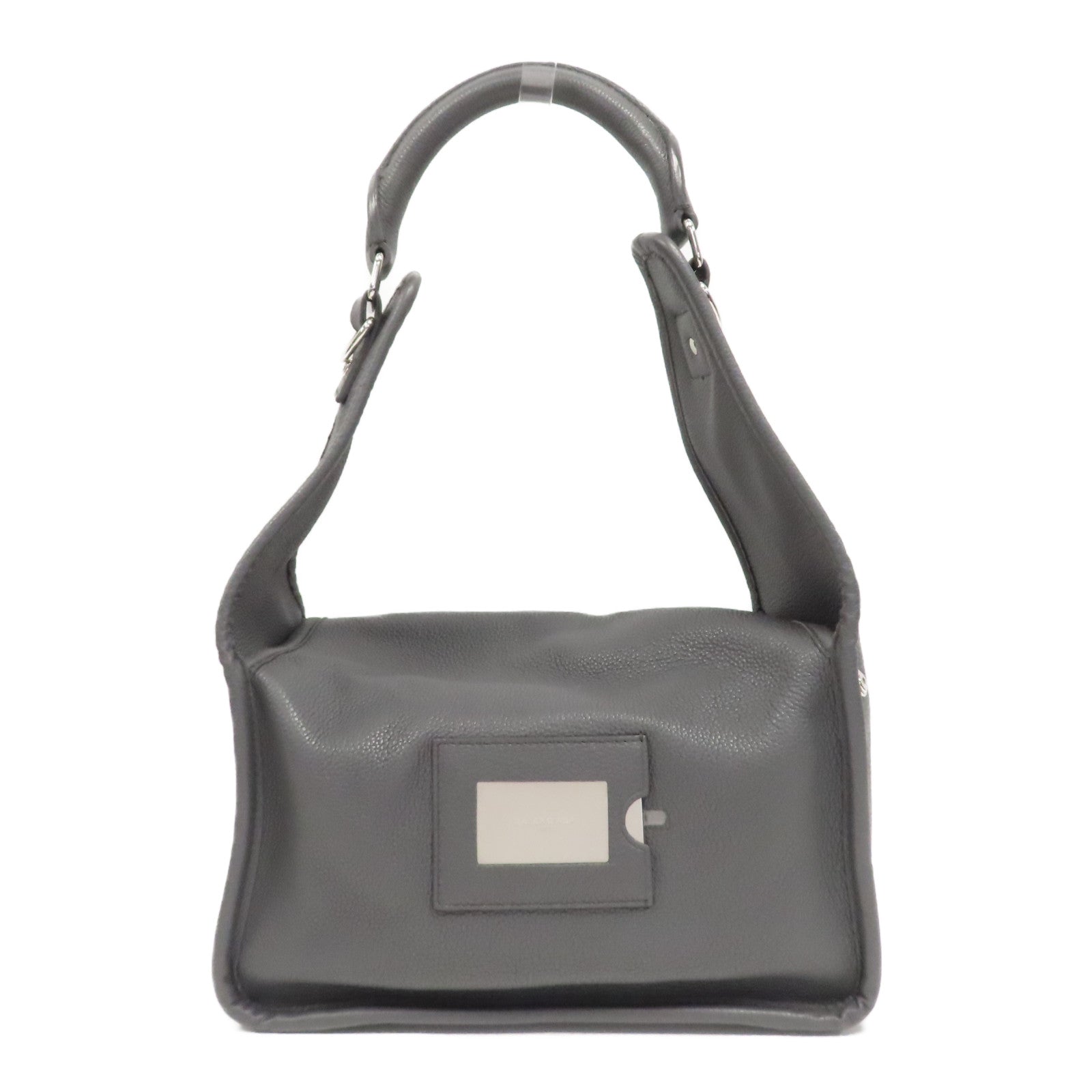 BALENCIAGA 【激減優惠】牛皮皮革2 Way Shoulder銀扣手挽肩背兩用袋灰色
