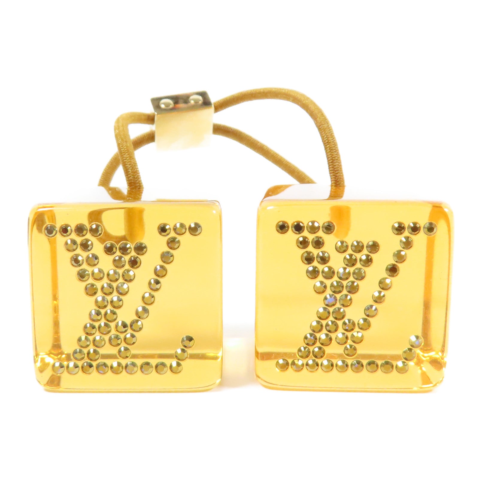 LOUIS VUITTON PVC Hair Cube金扣髮圈